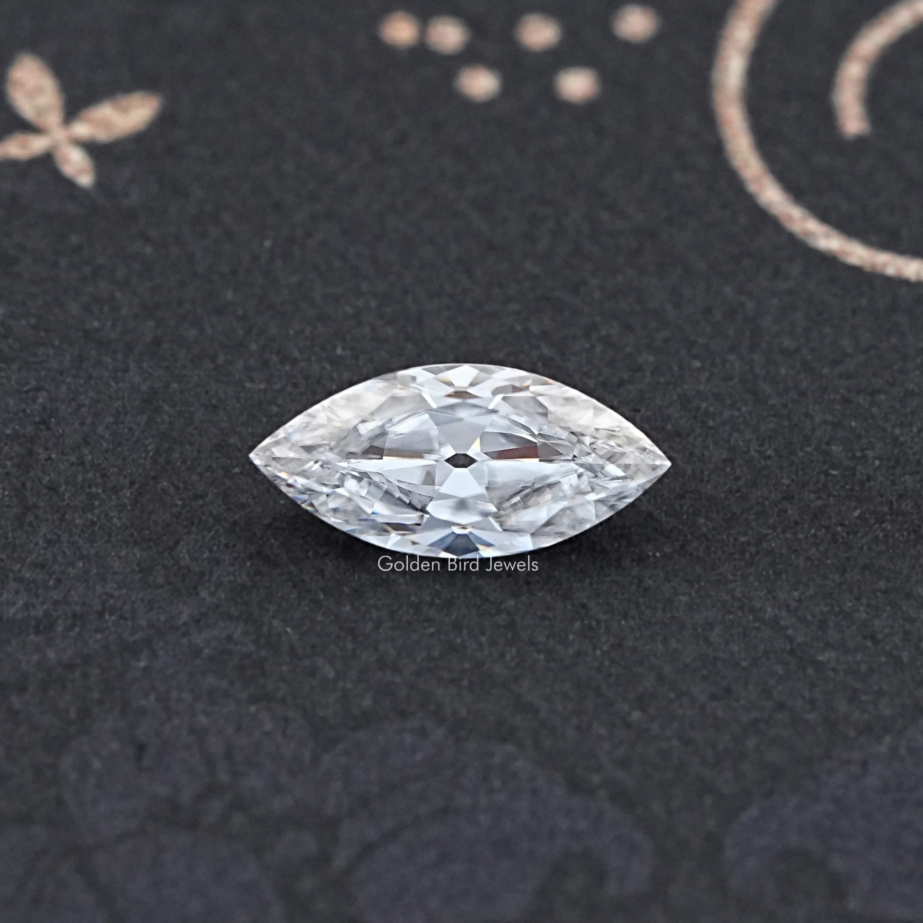 View Of Old Mine Marquise Cut Moissanite Loose Stone