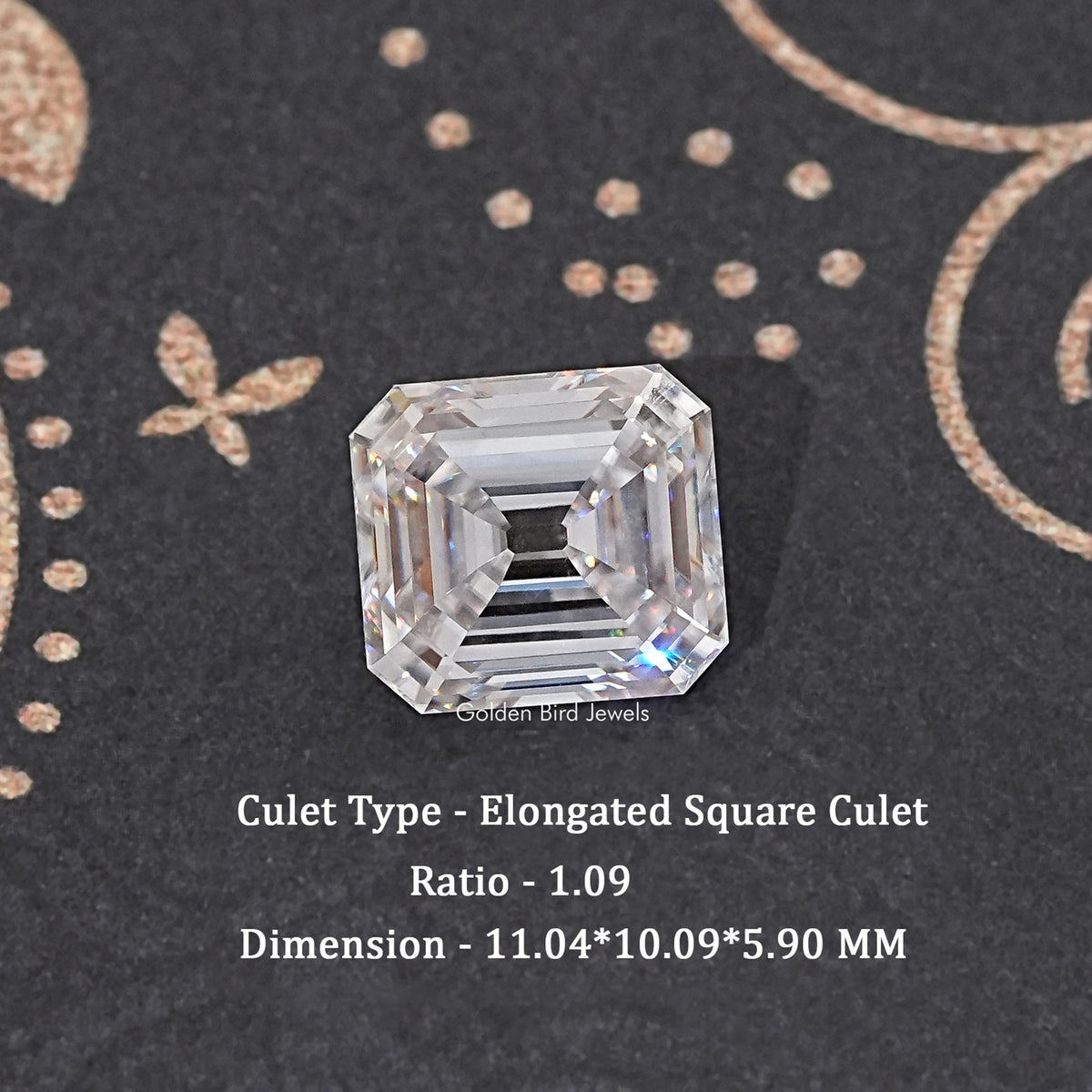 Near Colorless Old Mine Asscher Loose Moissanite