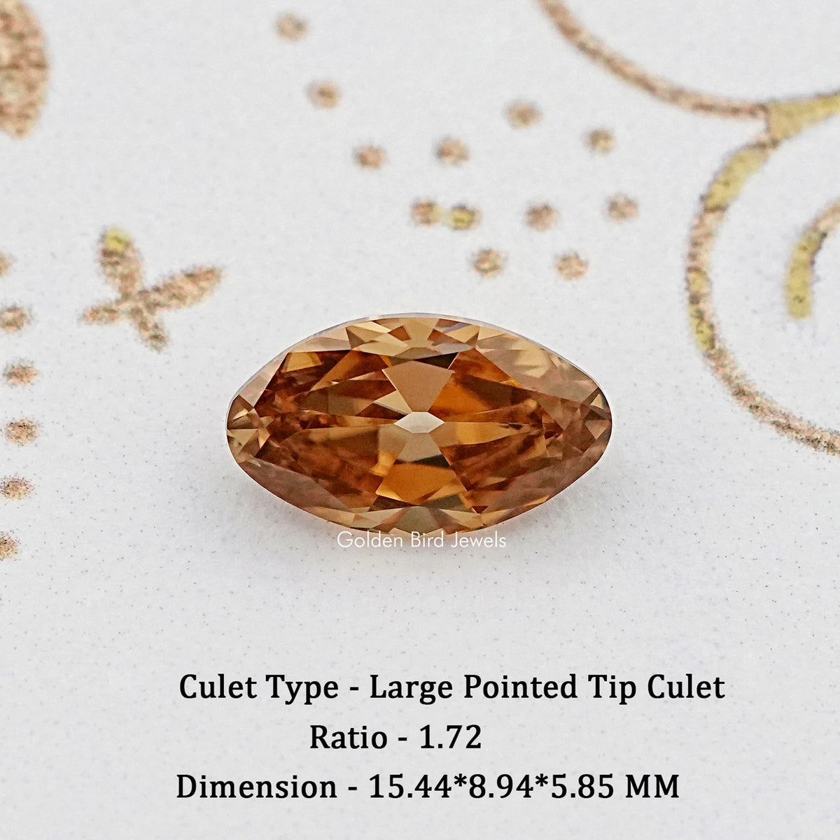 Champagne Old Mine Cut Moval Loose Moissanite