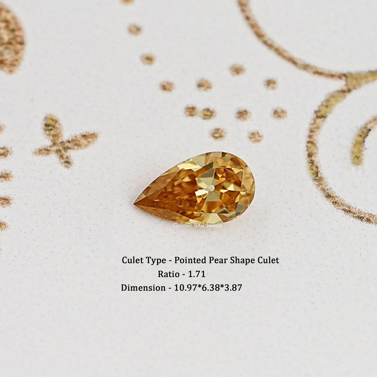 Champagne Old Mine Pear Cut Loose Moissanite