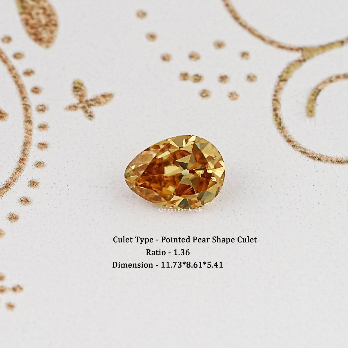 Champagne Old Mine Pear Cut Loose Moissanite