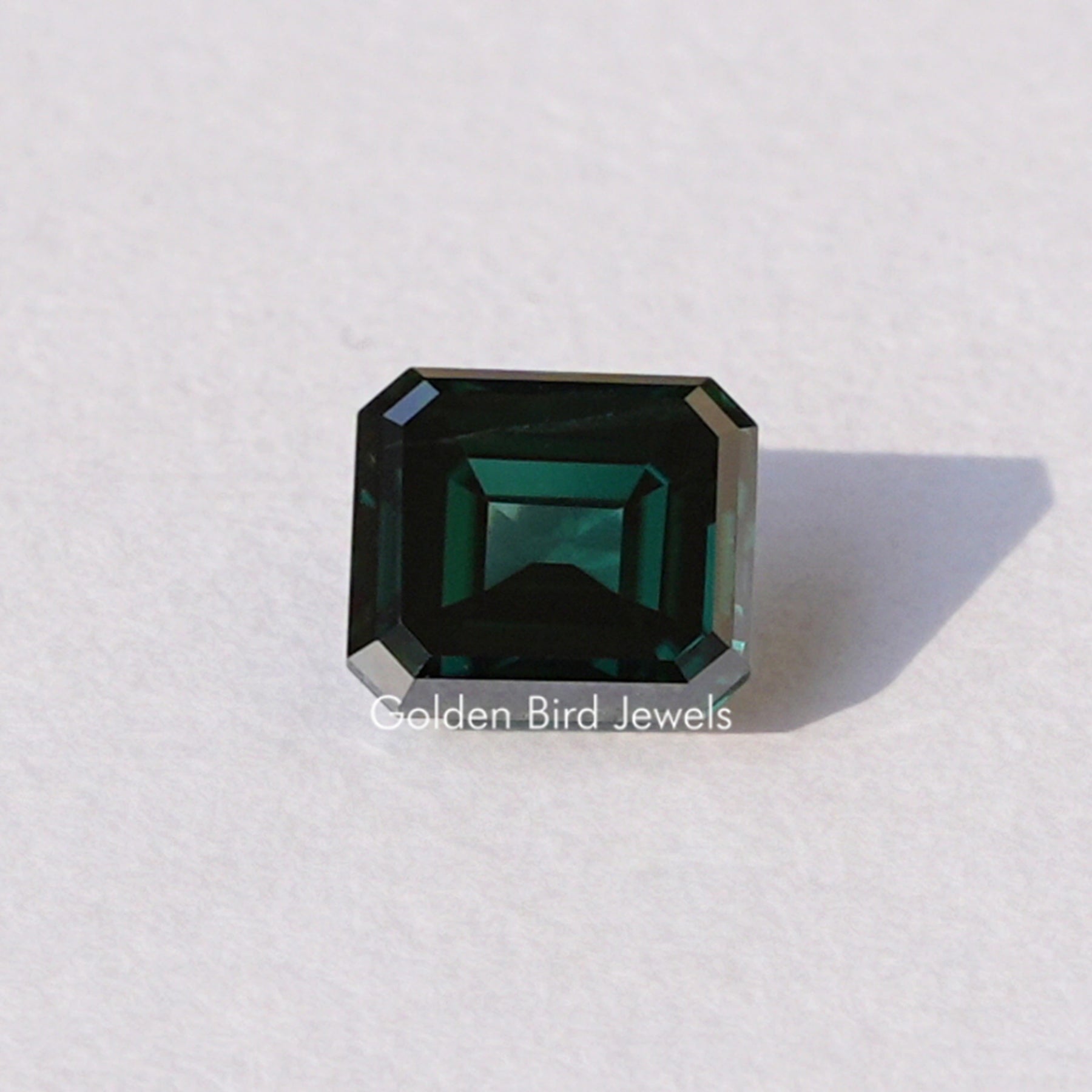 Dark Green Old Mine Asscher Moissanite Loose Stone