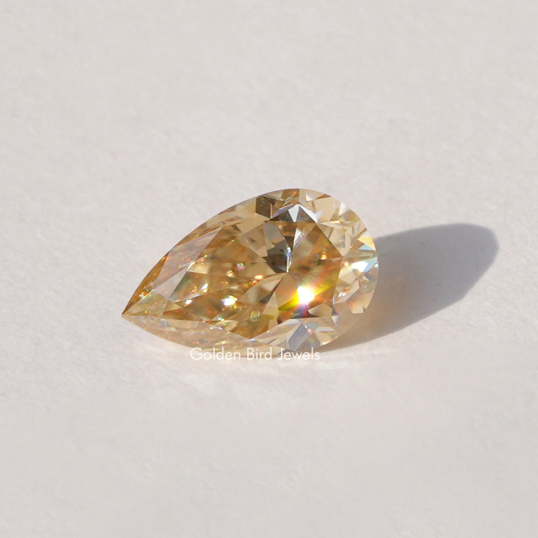 Champagne Pear Cut Moissanite Loose Stone