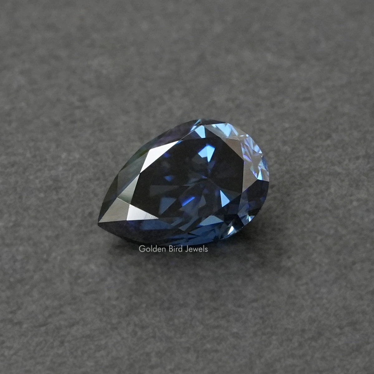 2 CT Blue Sapphire Pear Cut Loose Moissanite