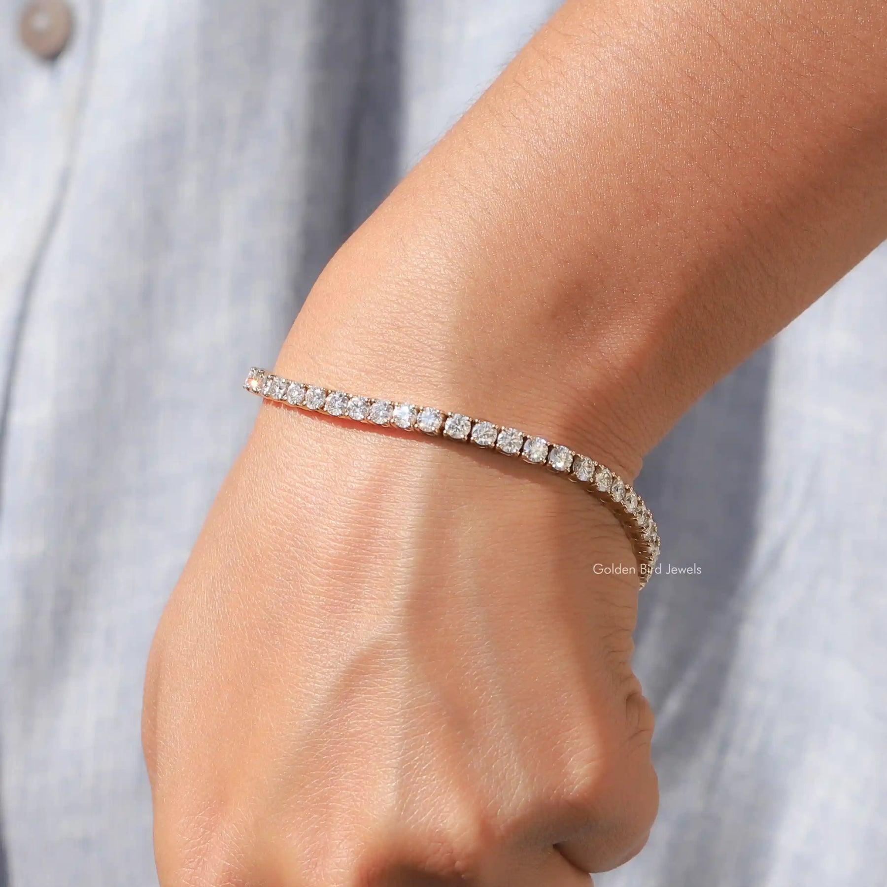 Beautiful Round Cut Moissanite Tennis Bracelet
