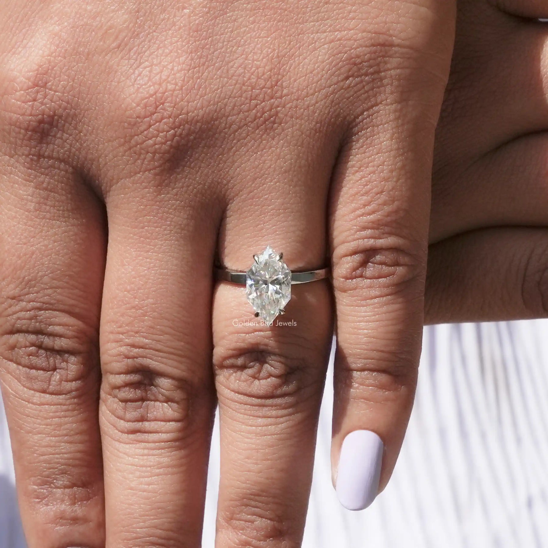 Dutch Marquise Cut Ring In finger
