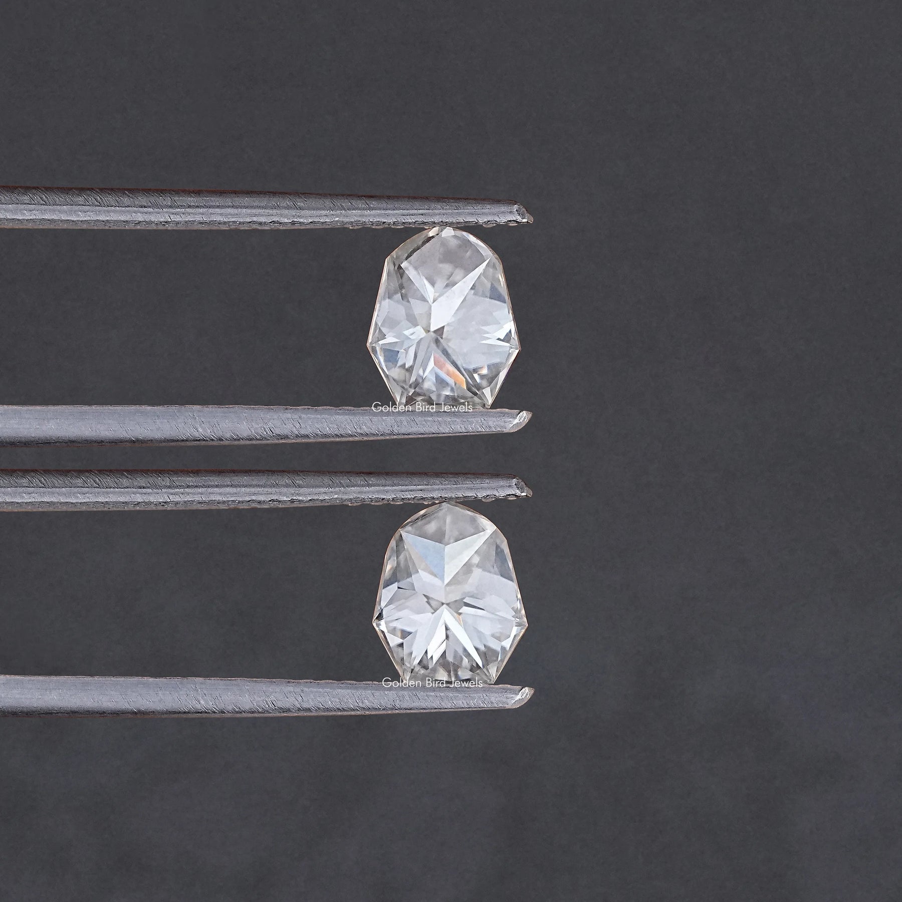 Shield Cut Moissanite Loose Matching Pair
