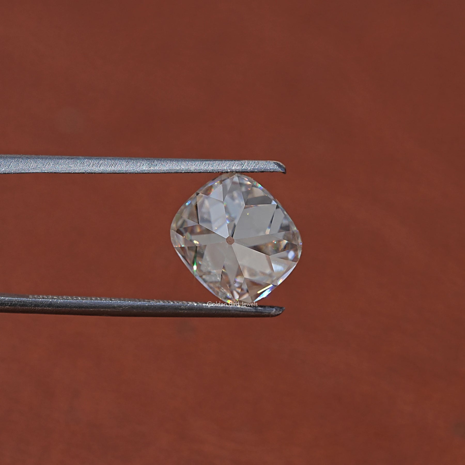 Front View Of Old Mine Cushion Cut Loose Stone