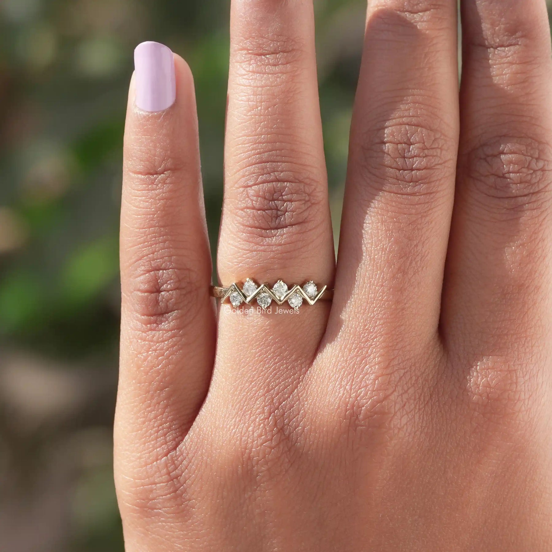 Moissanite Stacking Round Eternity Band