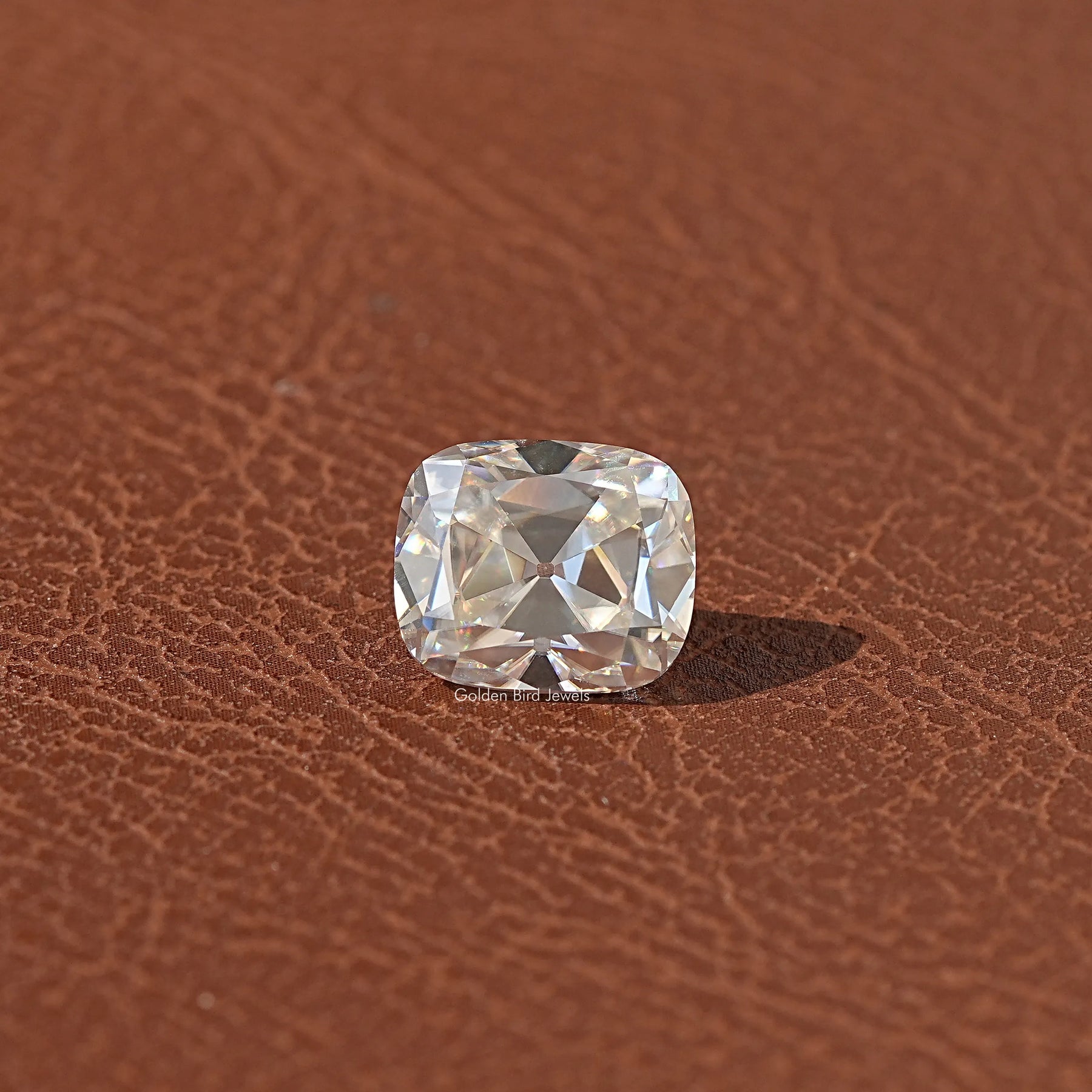Front View Of Moissanite Cushion Cut Loose Stone