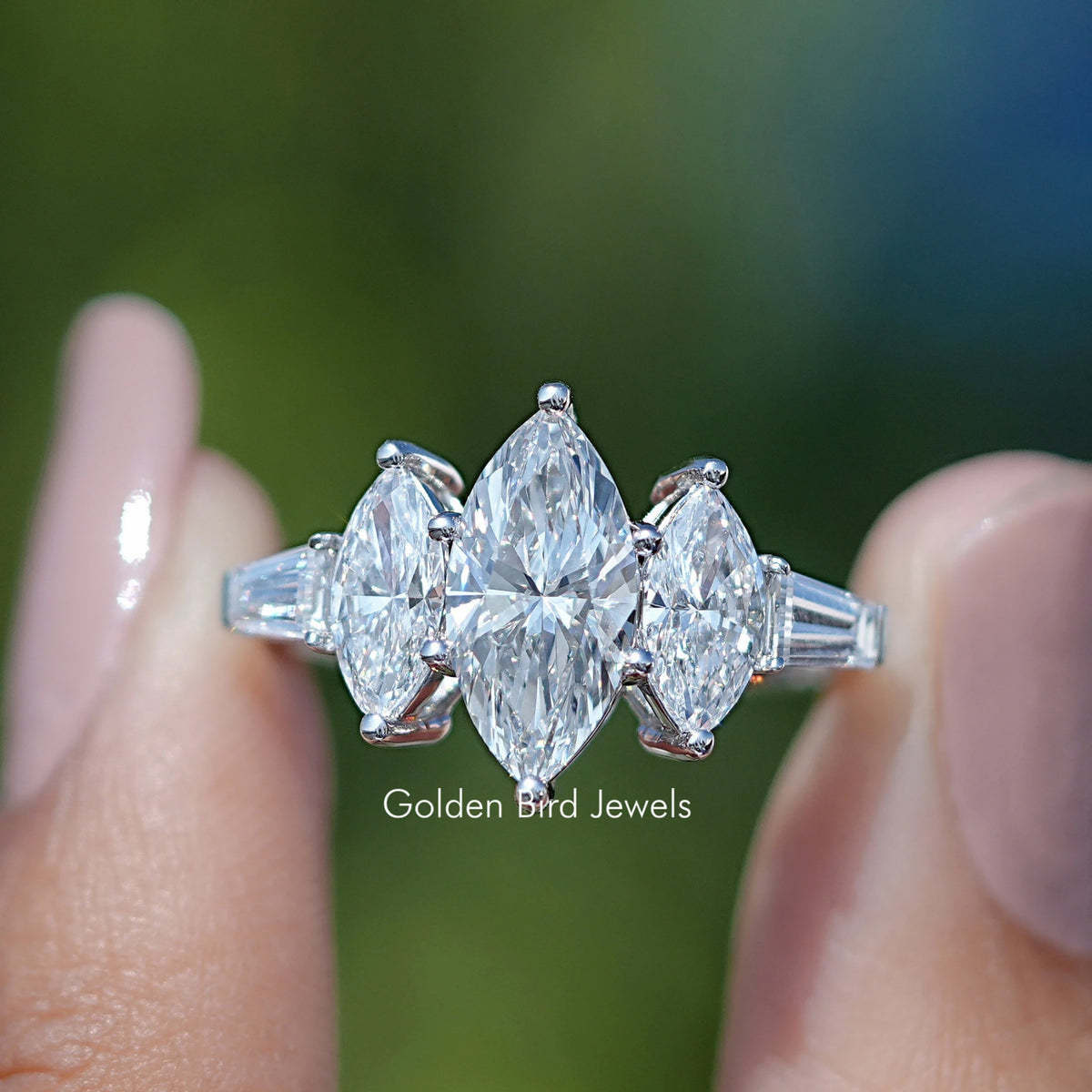 Marquise Lab Grown Diamond Five Stone Ring