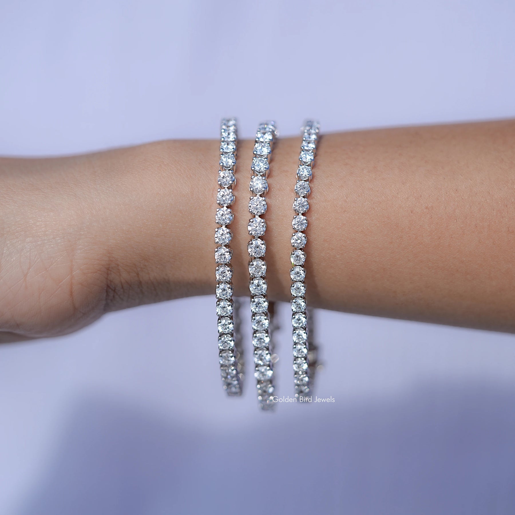 Round Shaped CVD Diamond Bridal Bracelet