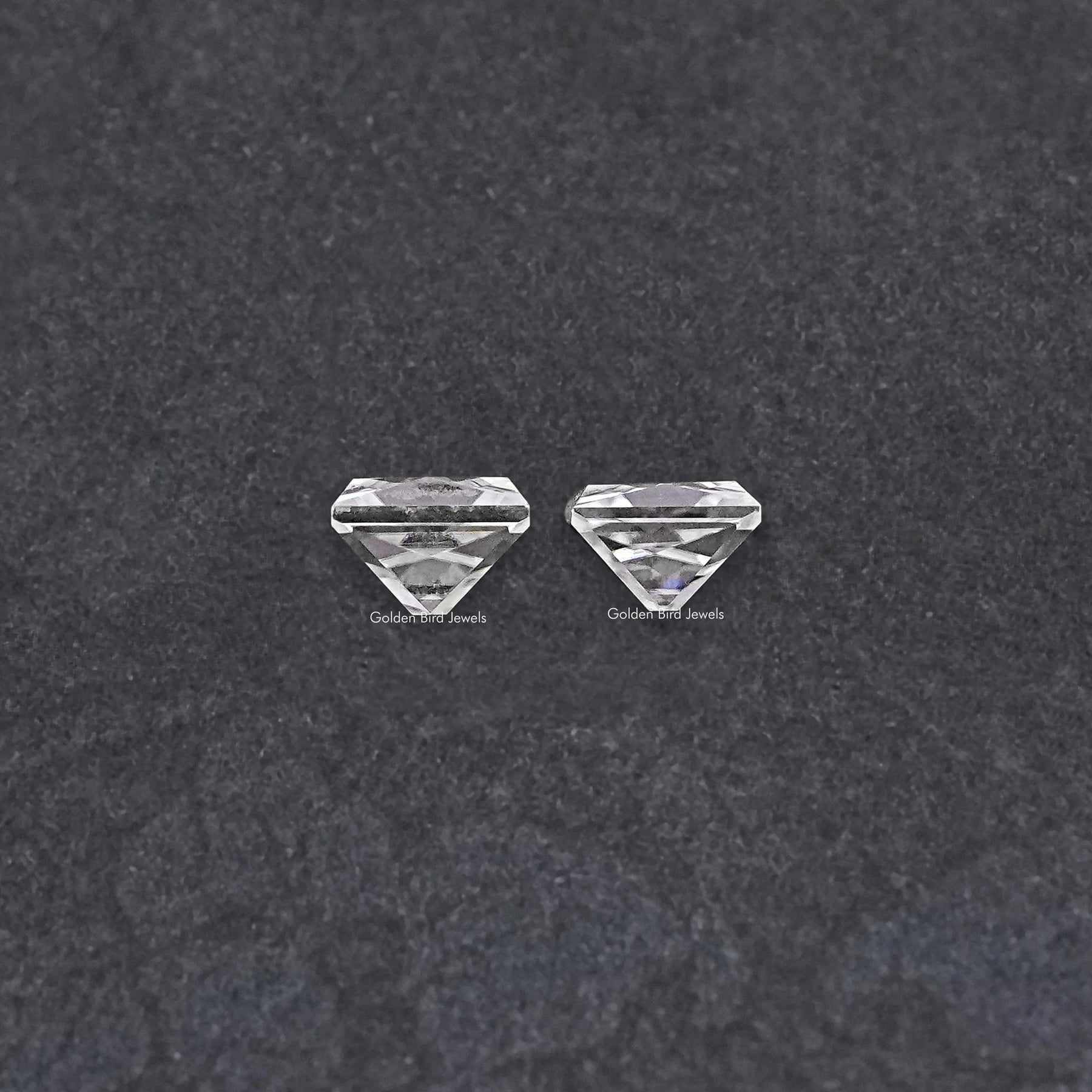 Off White French Cut Loose Moissanite Pair