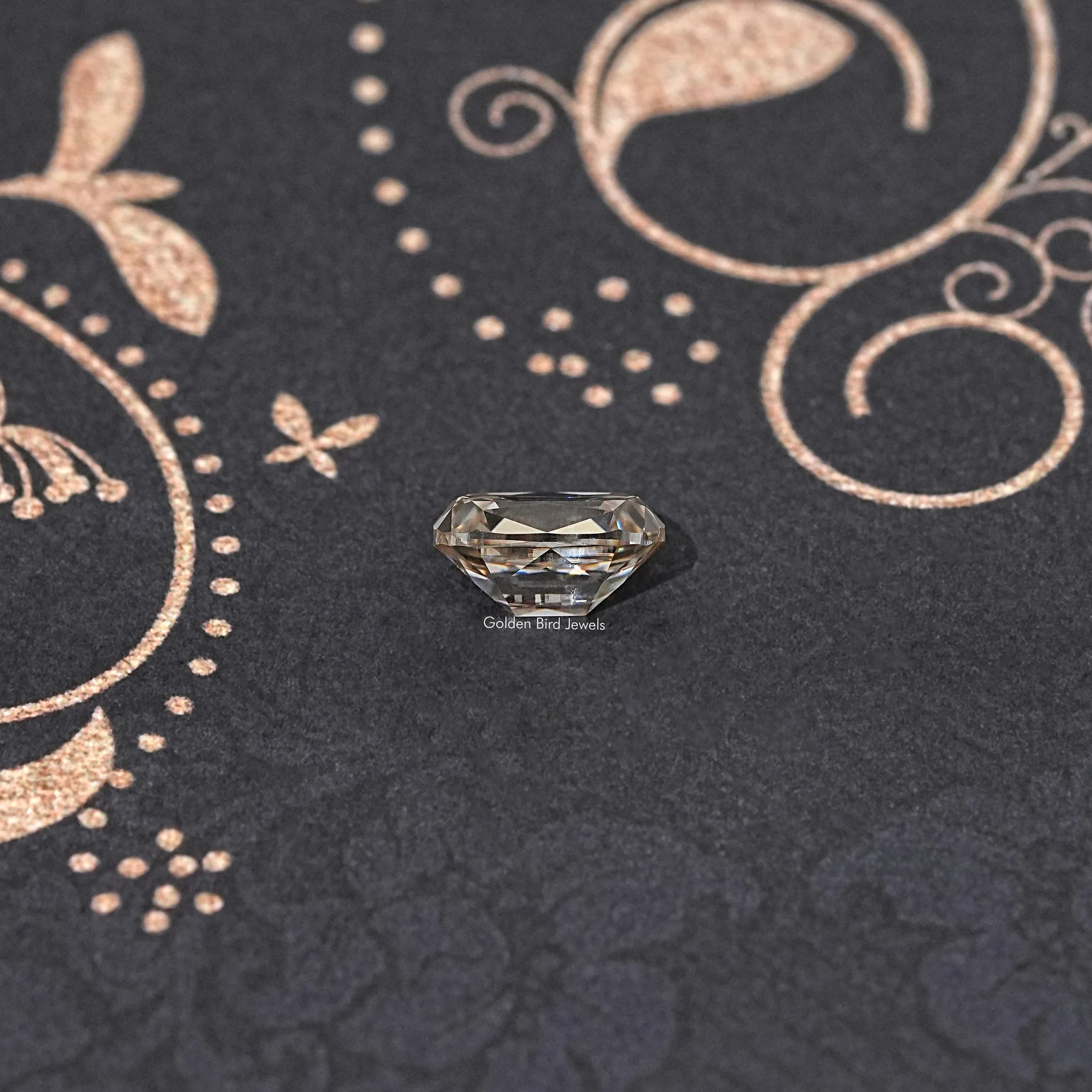 Side View Of Old Mine Cushion Cut Loose Moissanite Stone