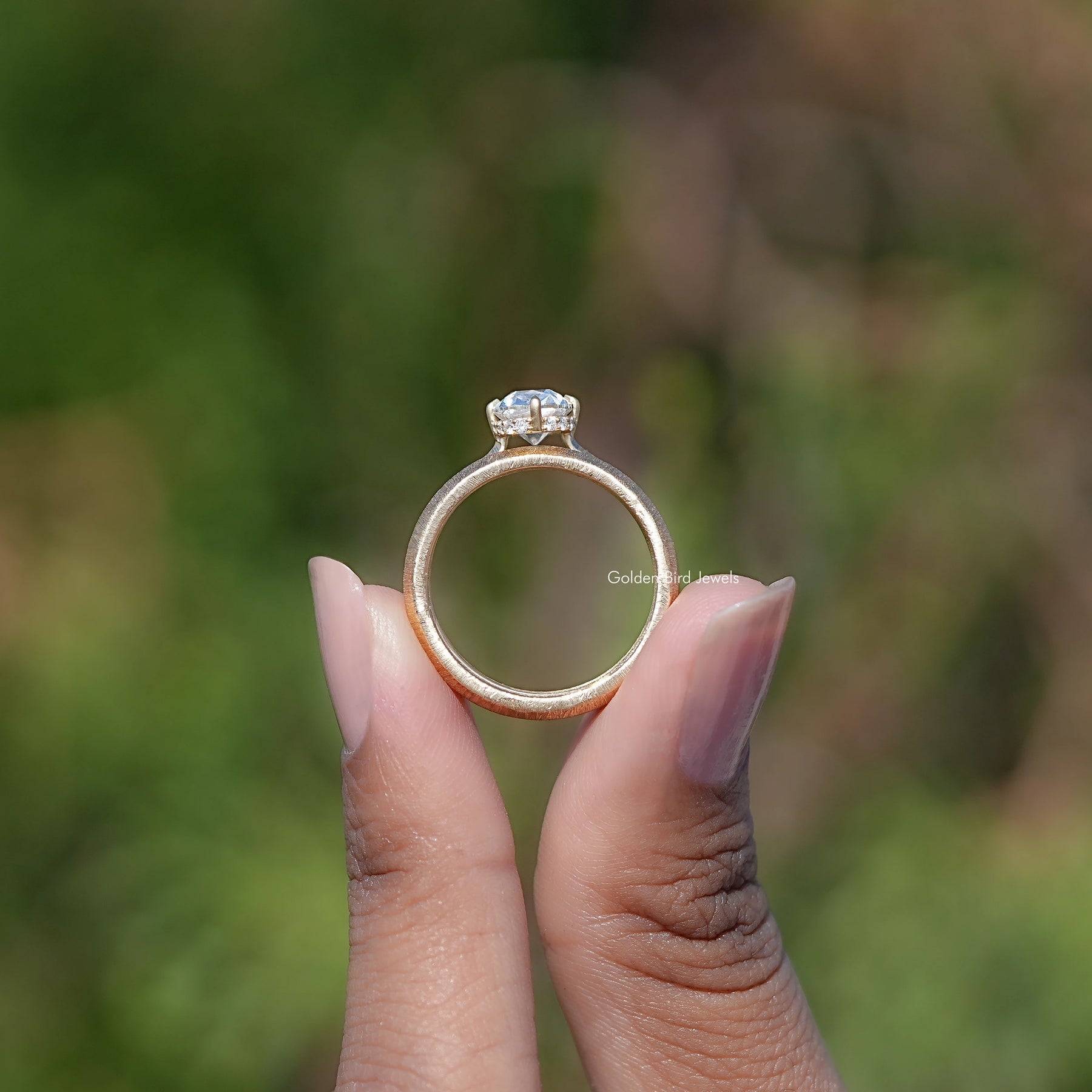Back View Of Lab Diamond Bridal Ring Set