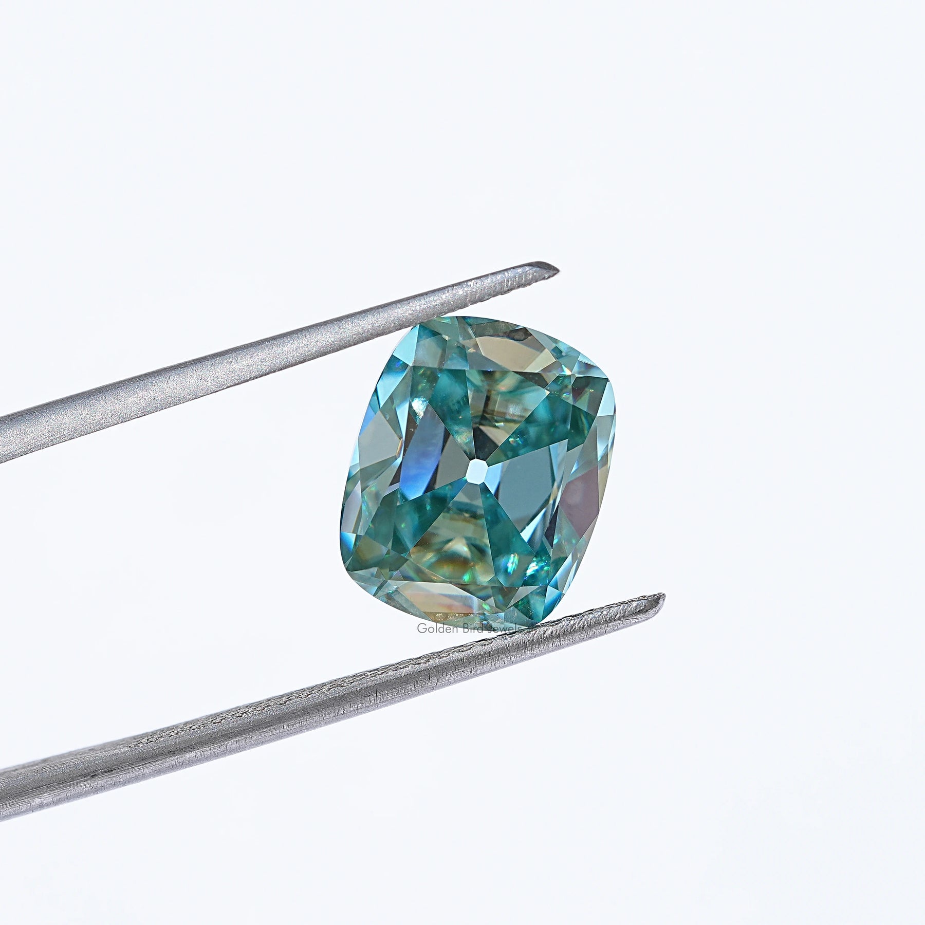 View Of Blue Old Mine Cushion Cut Loose Stone
