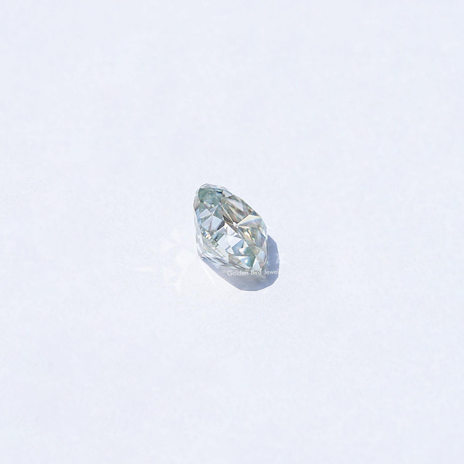 Side View Of Moissanite Cushion Cut Loose Stone