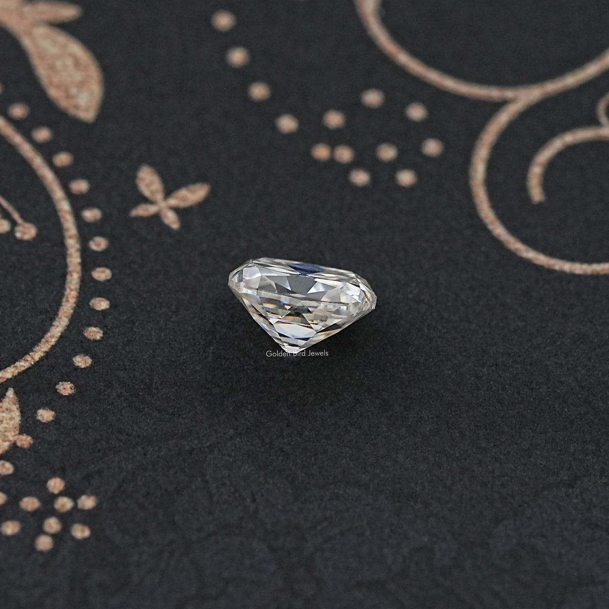 Off White Old Mine Cushion Cut Loose Moissanite