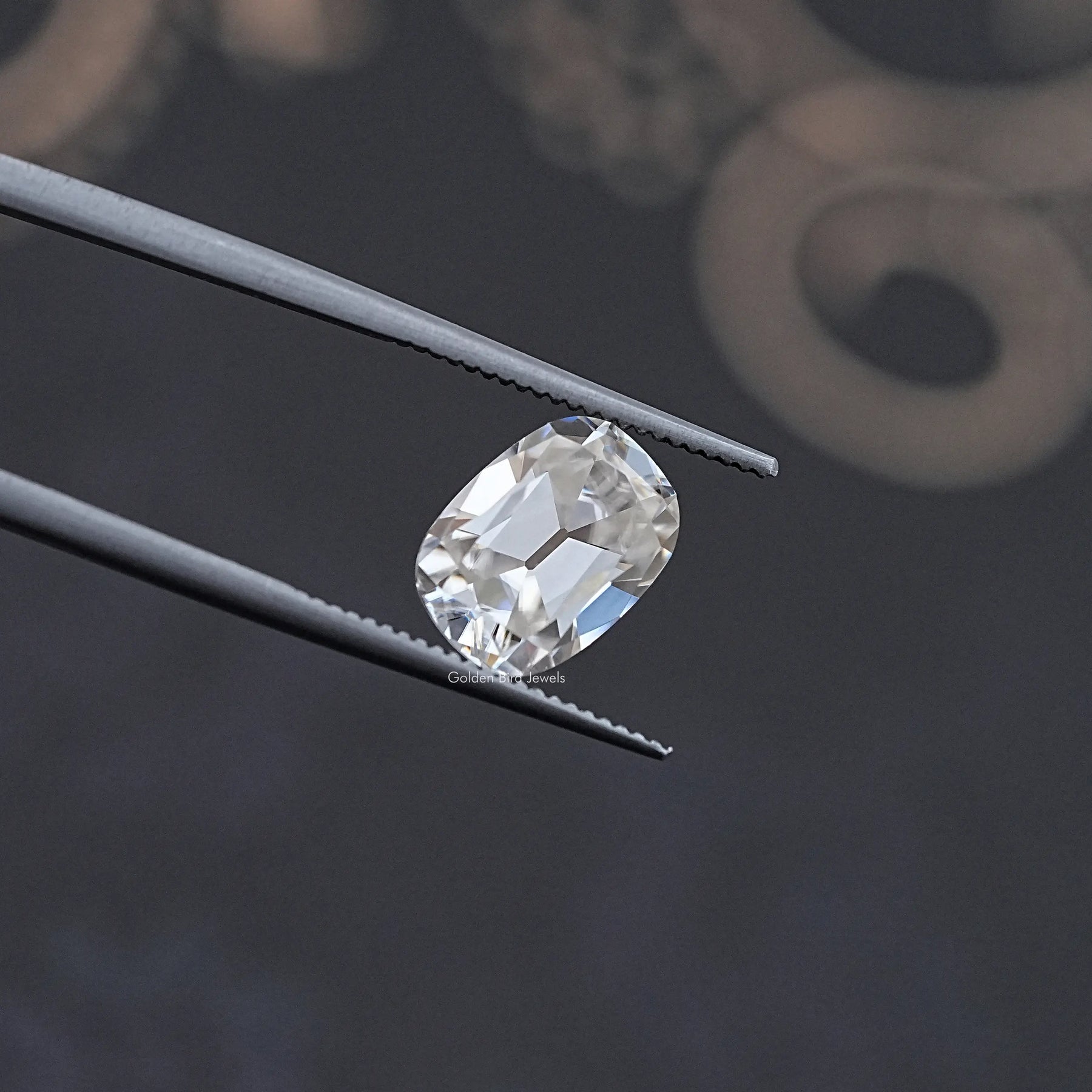 Cushion Cut Loose moissanite in white tone