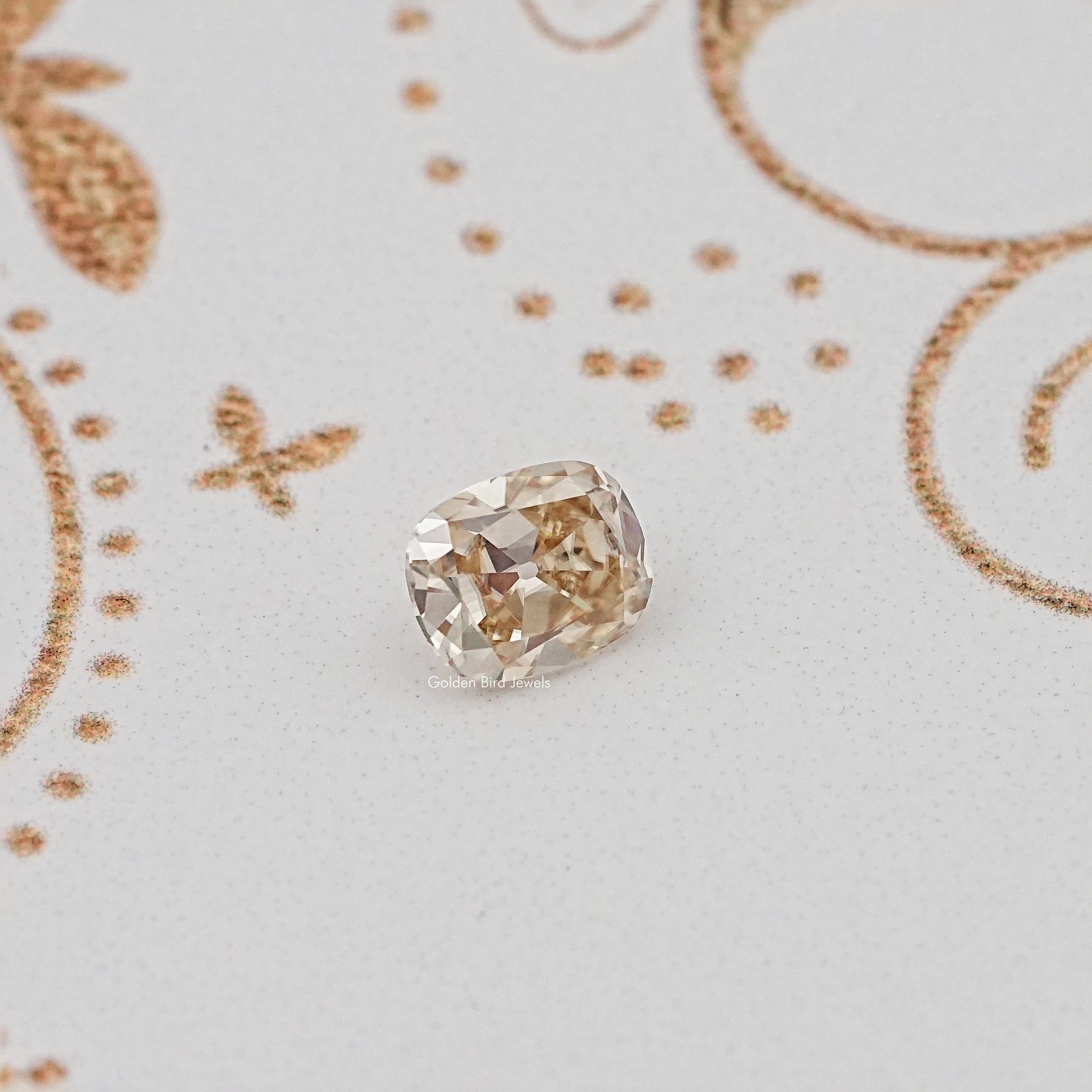 Detailed View Of Old Mine Cushion Cut Loose Moissanite Stone