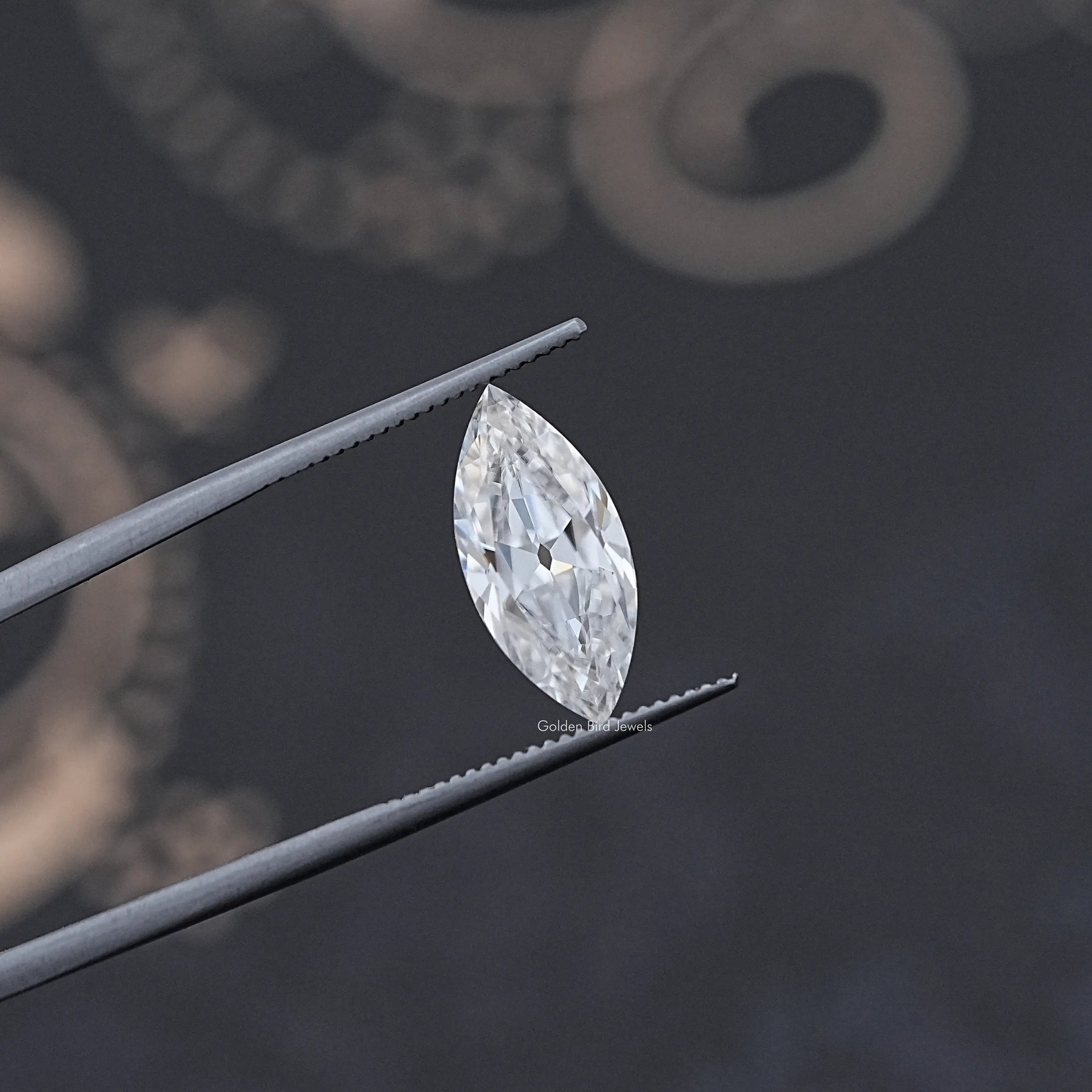 Cross View Of Marquise Cut Loose moissanite