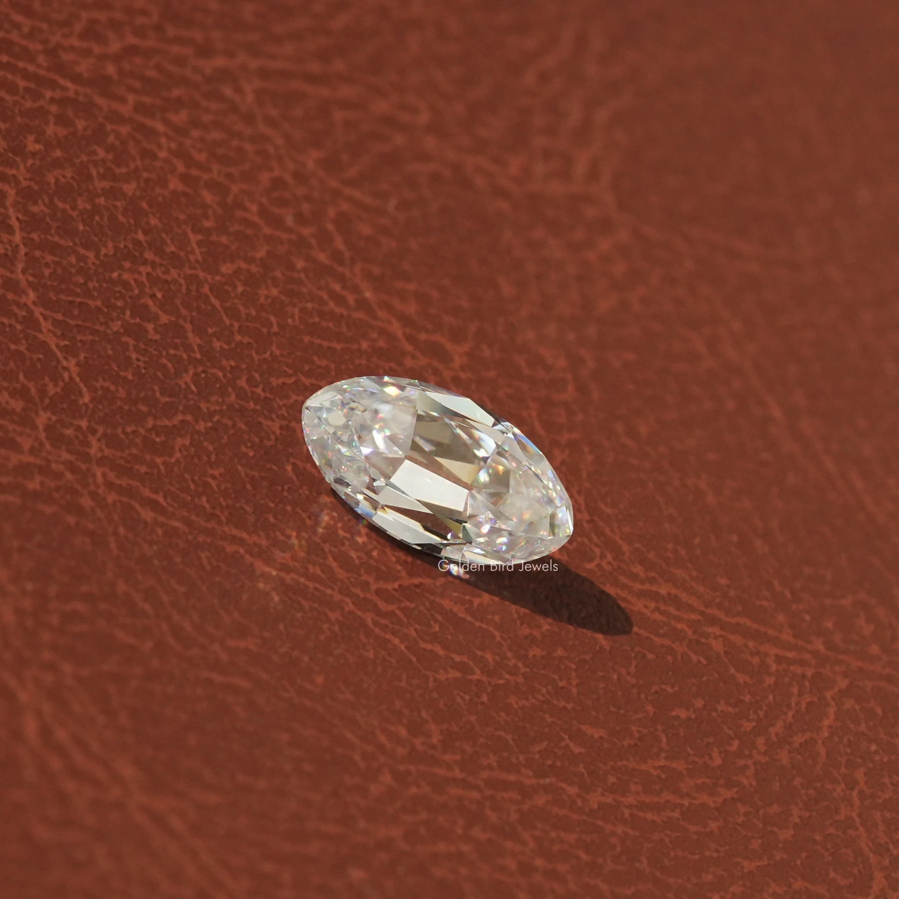 Detailed View Of Moissanite Moval Cut Loose Stone
