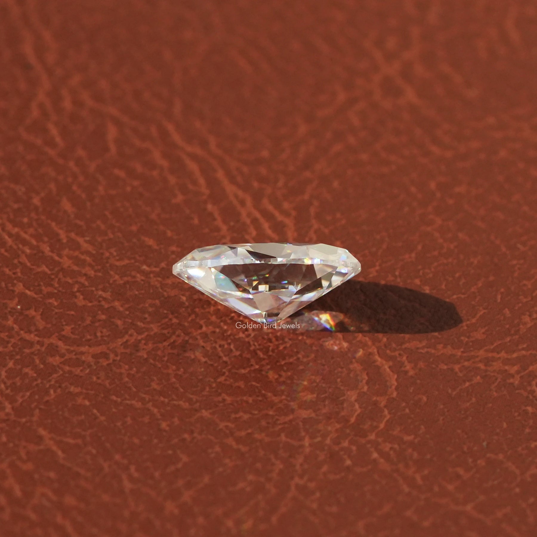 Side view of Moissanite Old Mine Moval Cut Stone