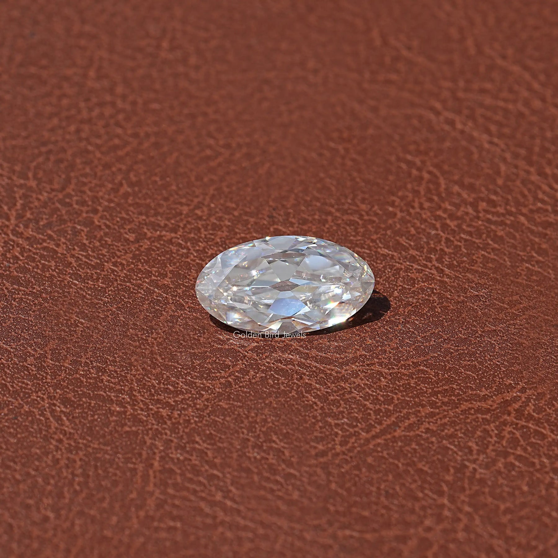 Side View Of Moval Cut Loose Moissanite
