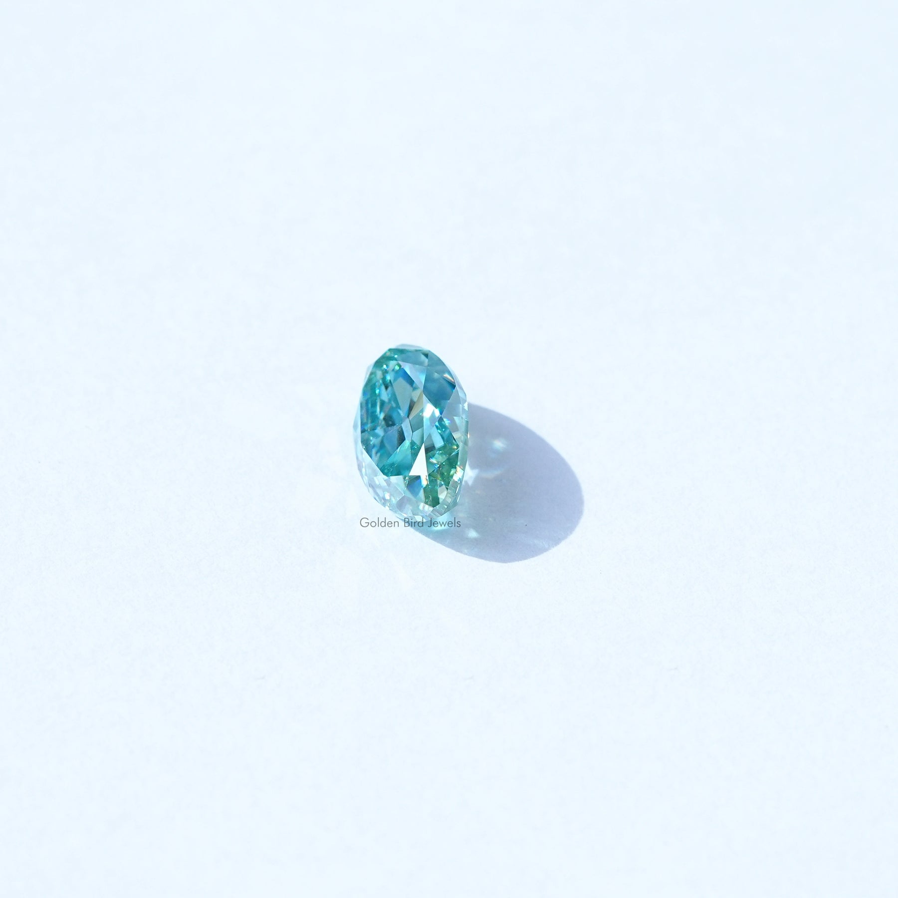 Close View Of Cyan Blue Moval Cut Loose Stone