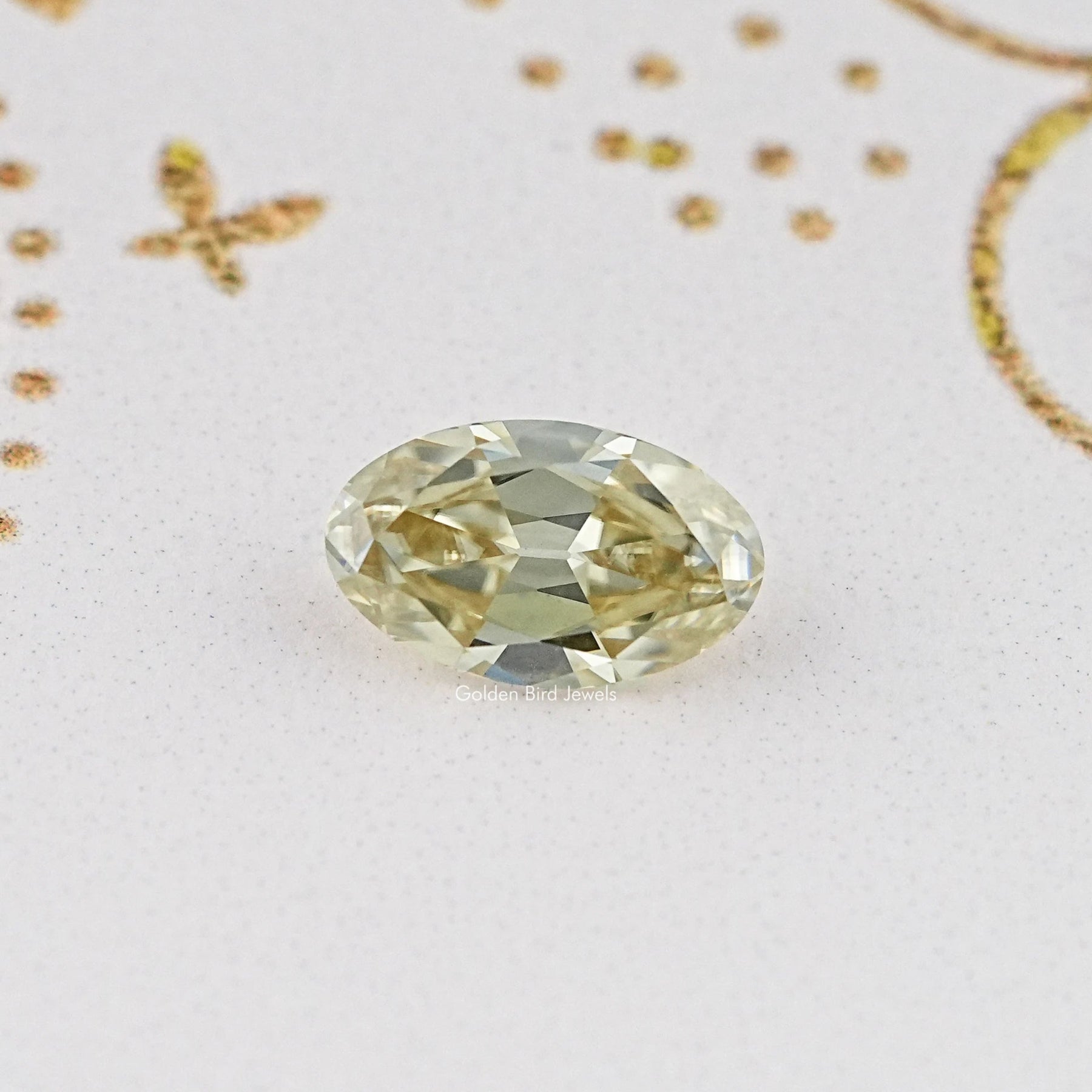 View Of Old Mine Oval Cut Loose Moissanite Stone