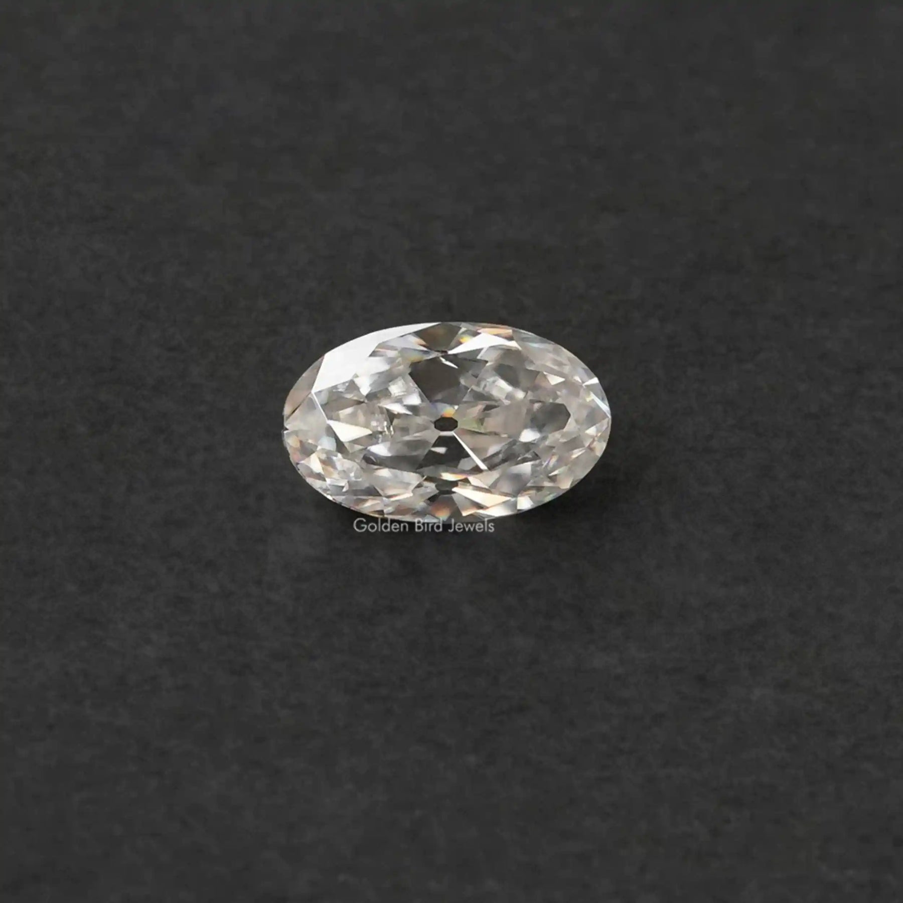 Front View Of Moissanite Old Mine Oval Cut Loose