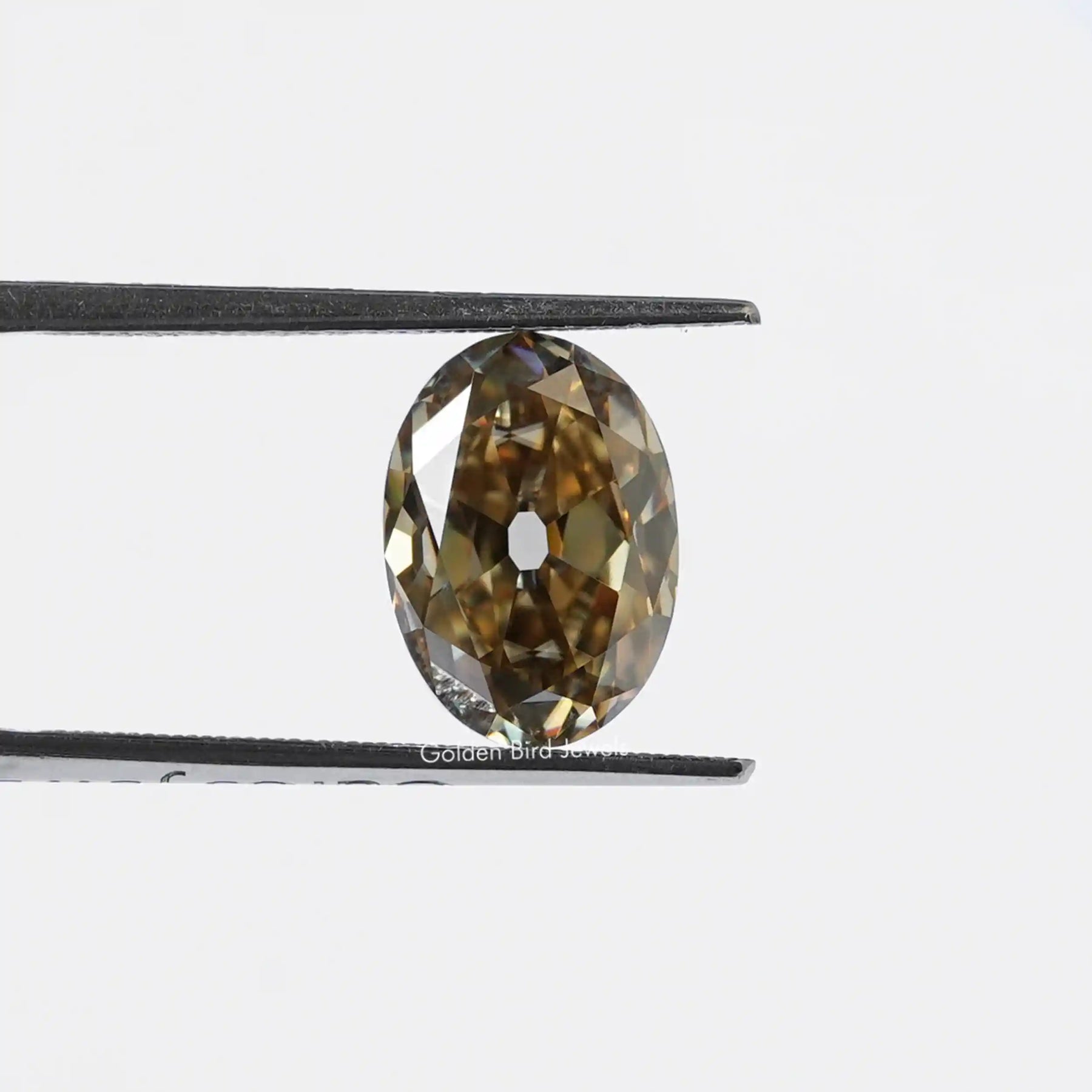 View Of Brown Oval Cut Loose Moissanite