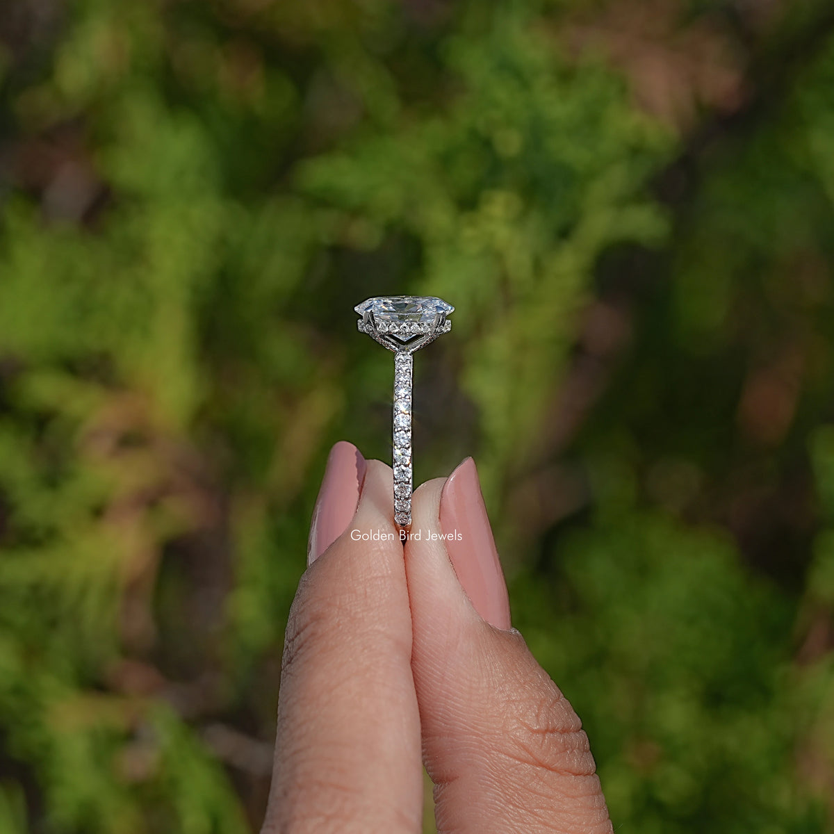 Oval Cut Lab Diamond Engagement Ring
