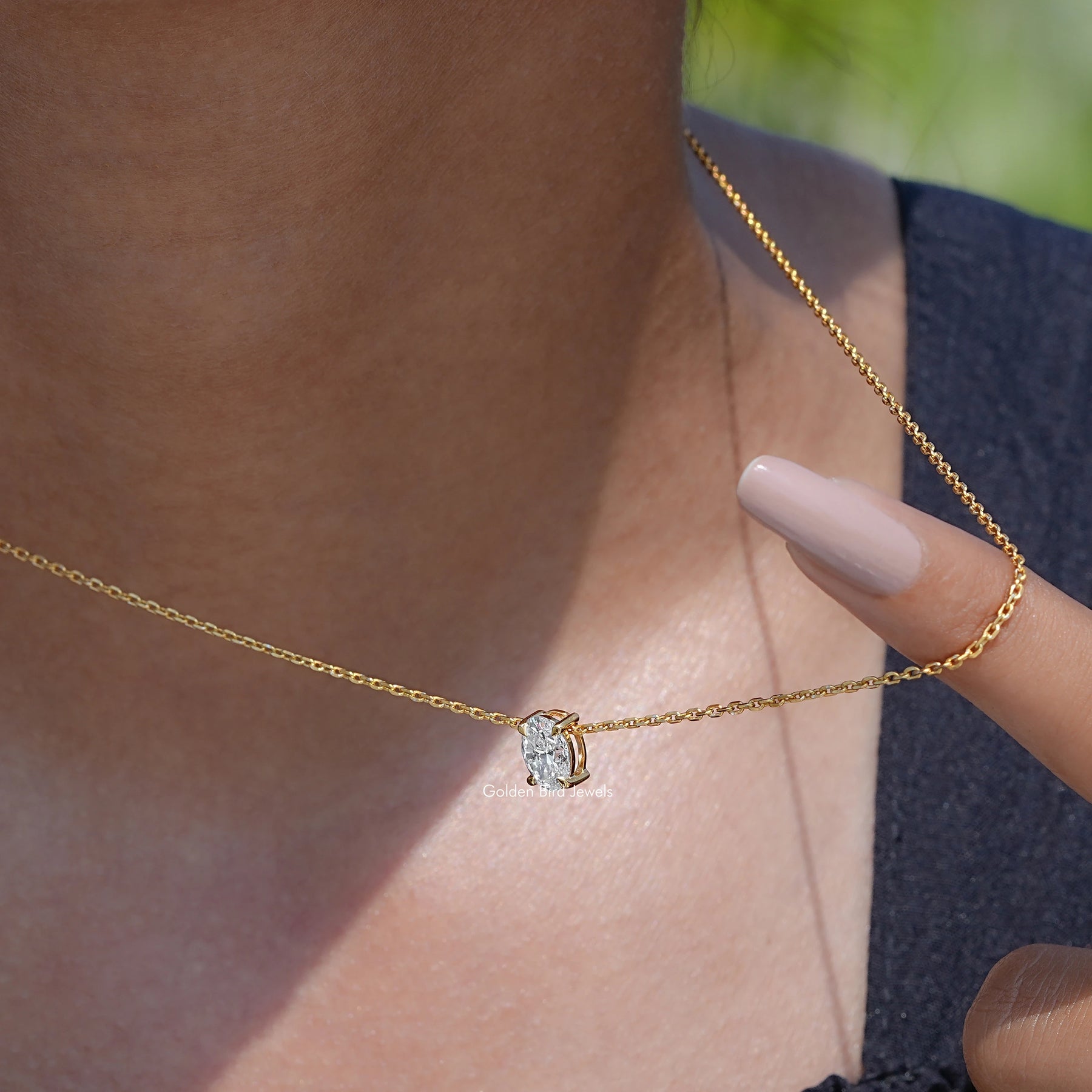 Close view of diamond chain bracelet in secure setting