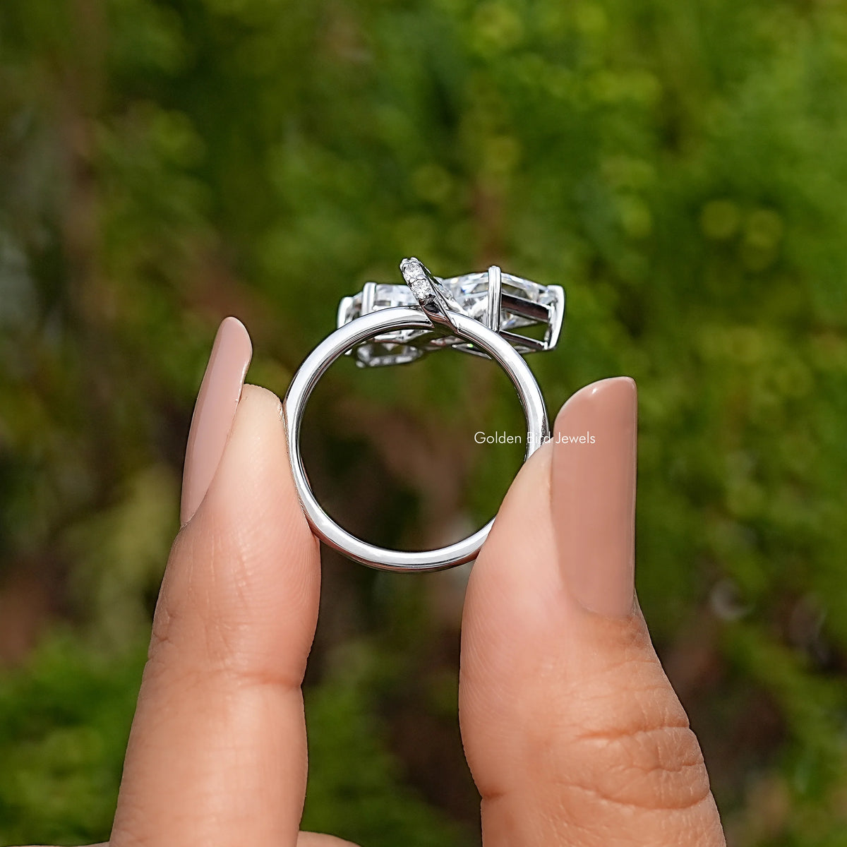 Pear And Princess Cut Moissanite Toi Moi Ring