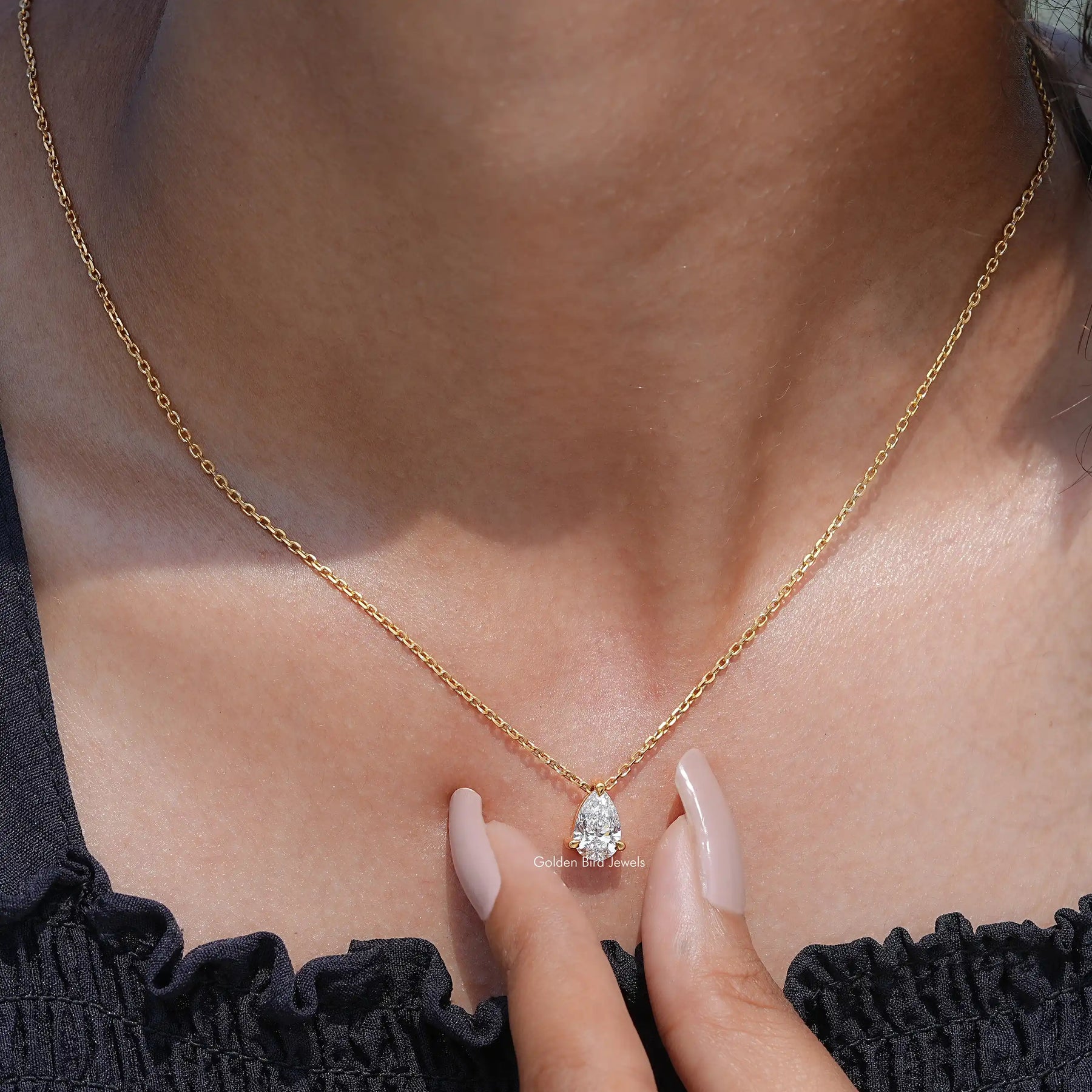 Close view of diamond chain bracelet in secure setting