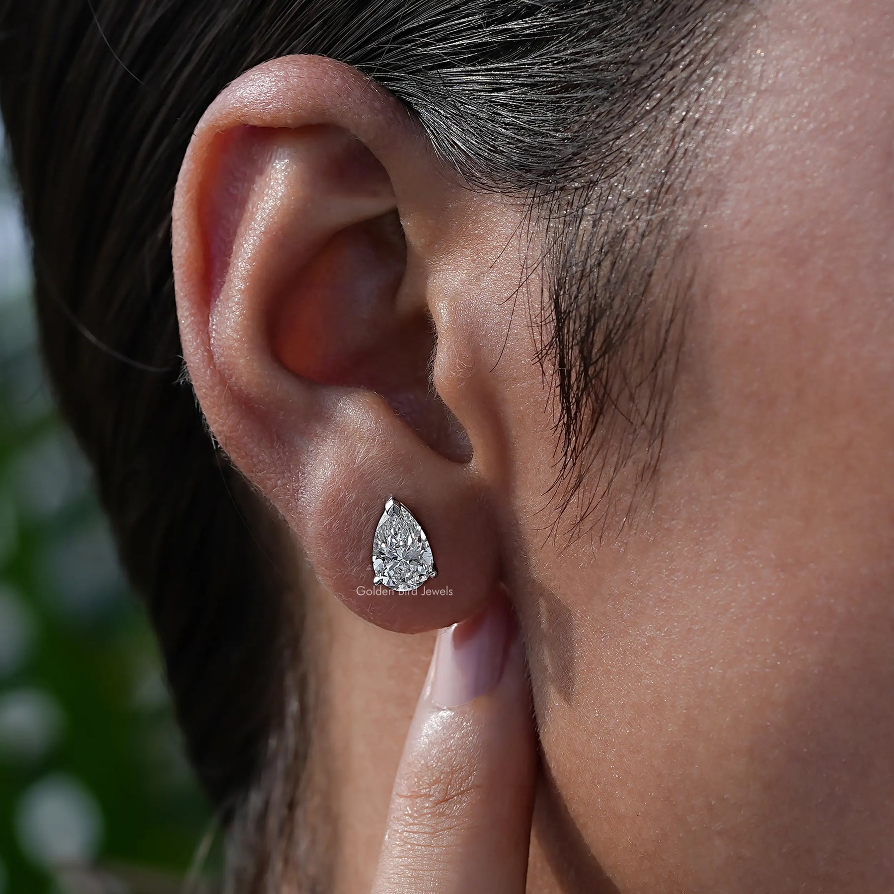 Colorless diamond Stud Earrings For Women