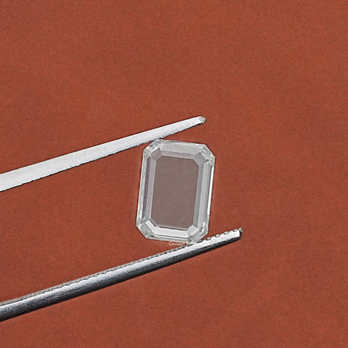 Tweezer hold In Portrait Emerald Cut Loose Diamond