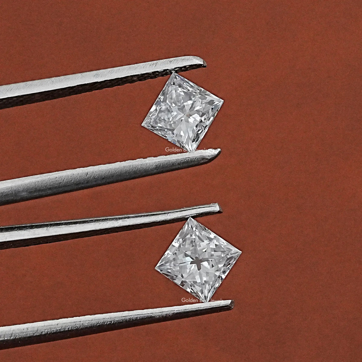 View Of Princess Shaped Lab Grown Diamonds