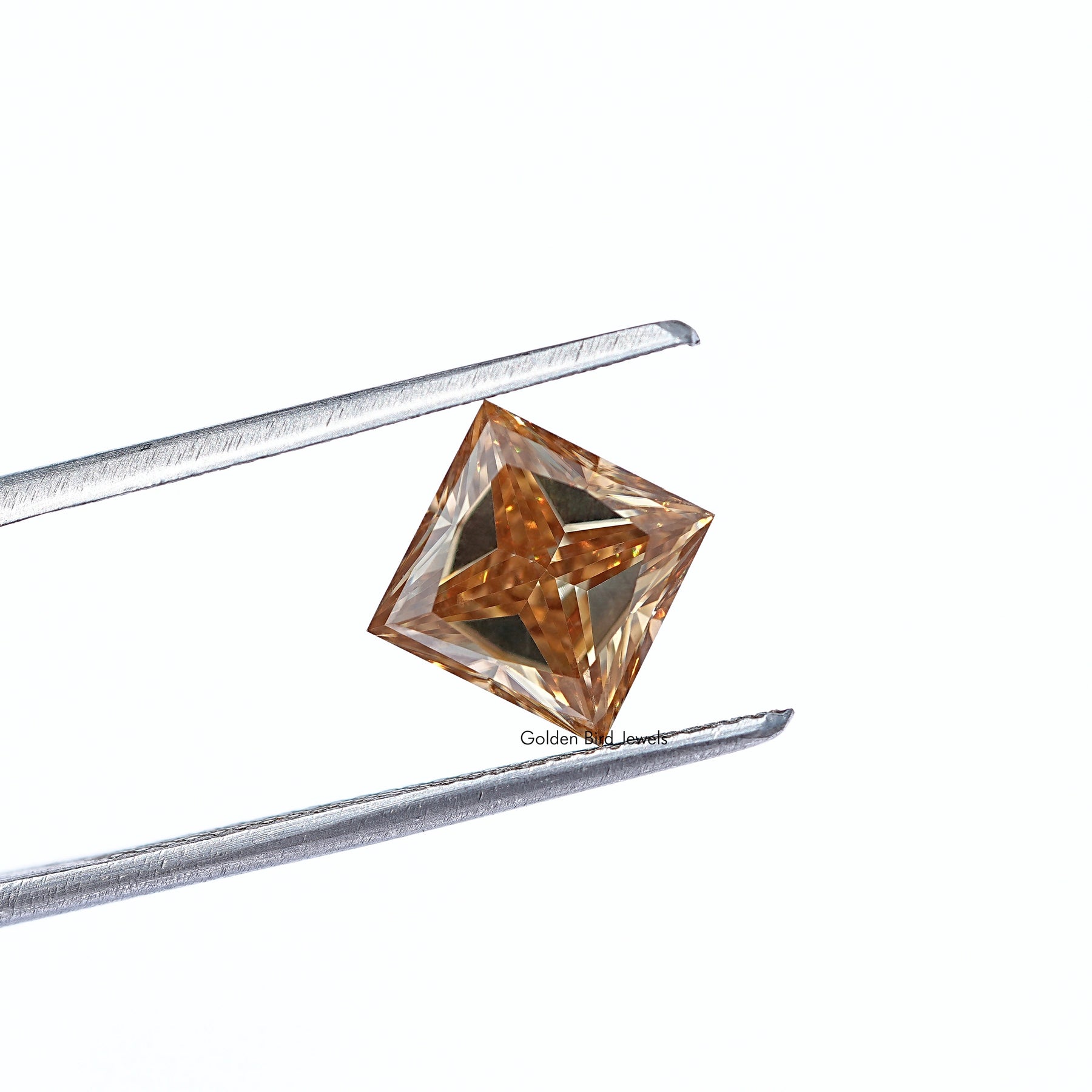 Front View Of Princess Cut Loose Moissanite Stone