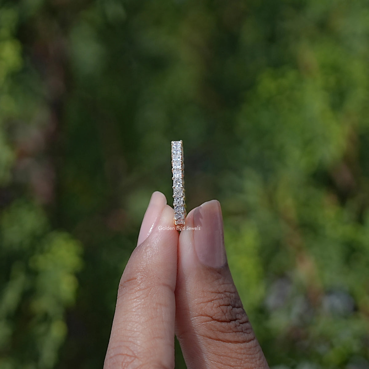 Princess Cut Lab Diamond Full Eternity Band