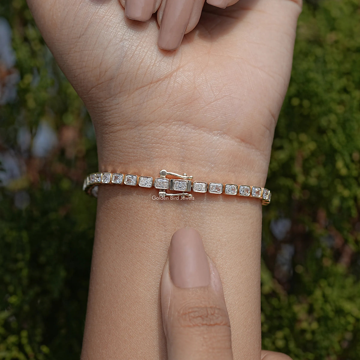East West Radiant Cut Lab Diamond Bracelet