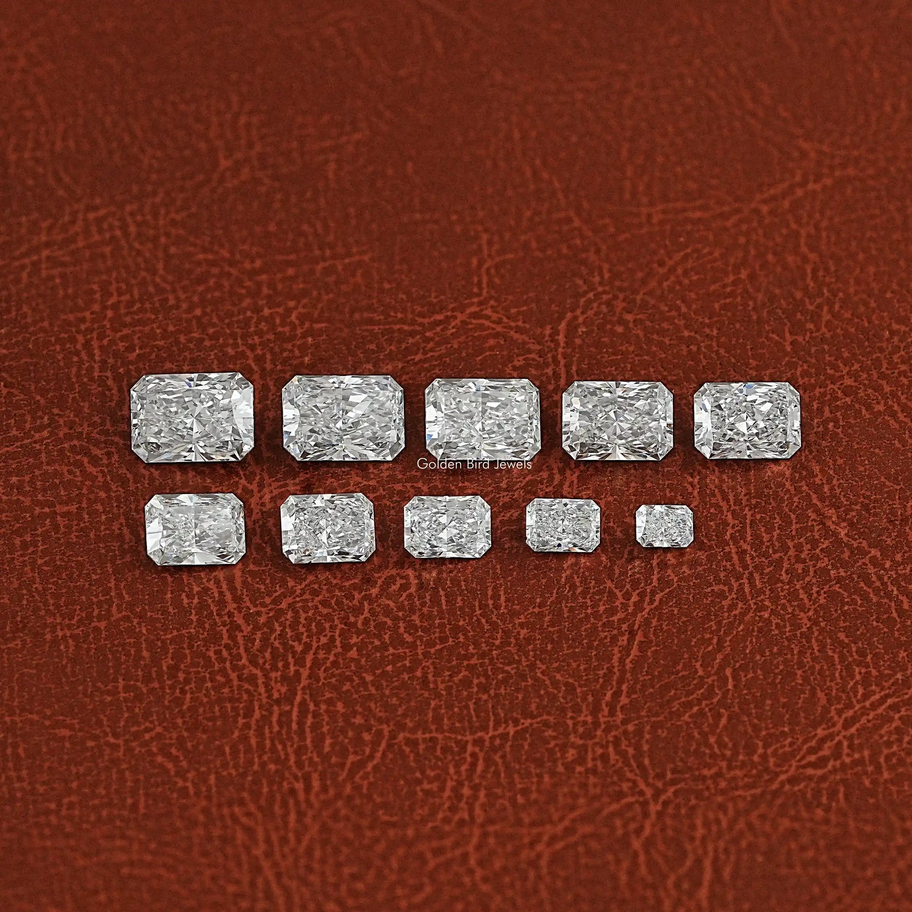 View of Radiant Cut Lab Grown Loose Diamond In White