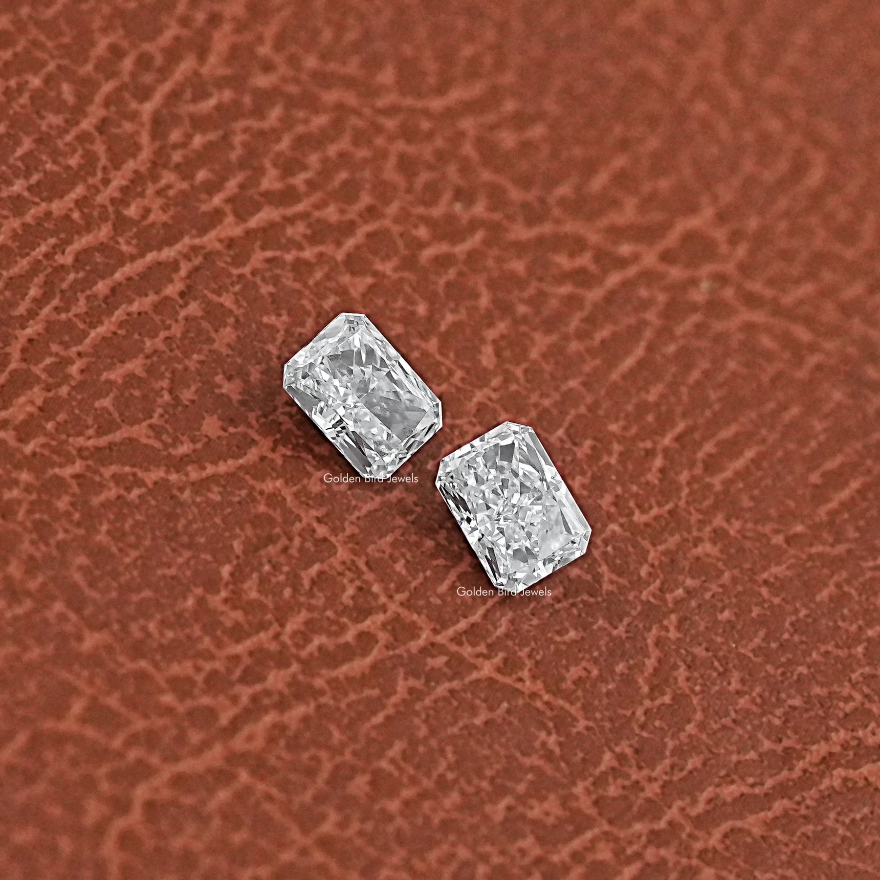Radiant Cut Loose Diamond Pair In White