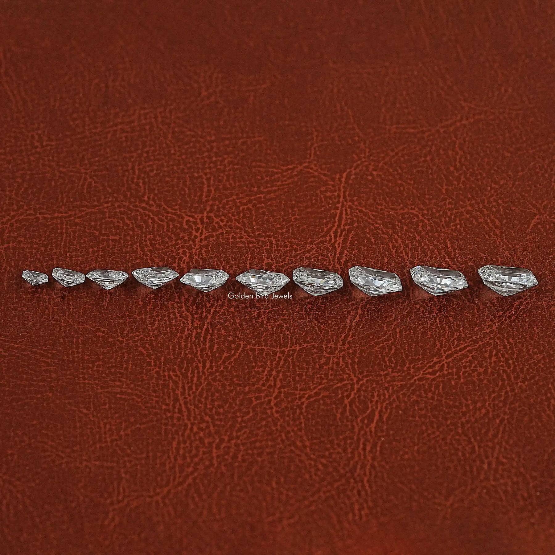 Side View of Radiant Cut Loose Lab Grown Diamond In White