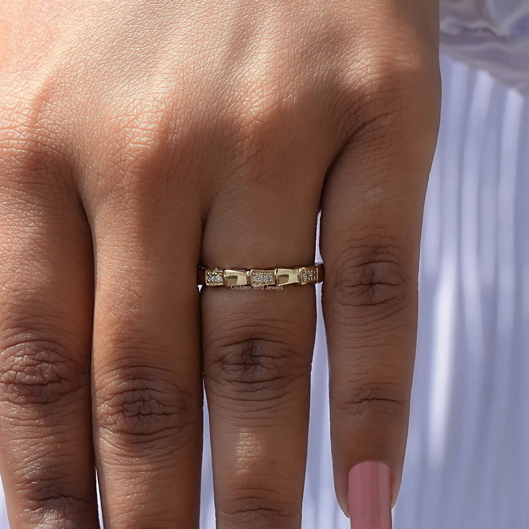 Close view of Round Cut Lab Diamond Halo Ring