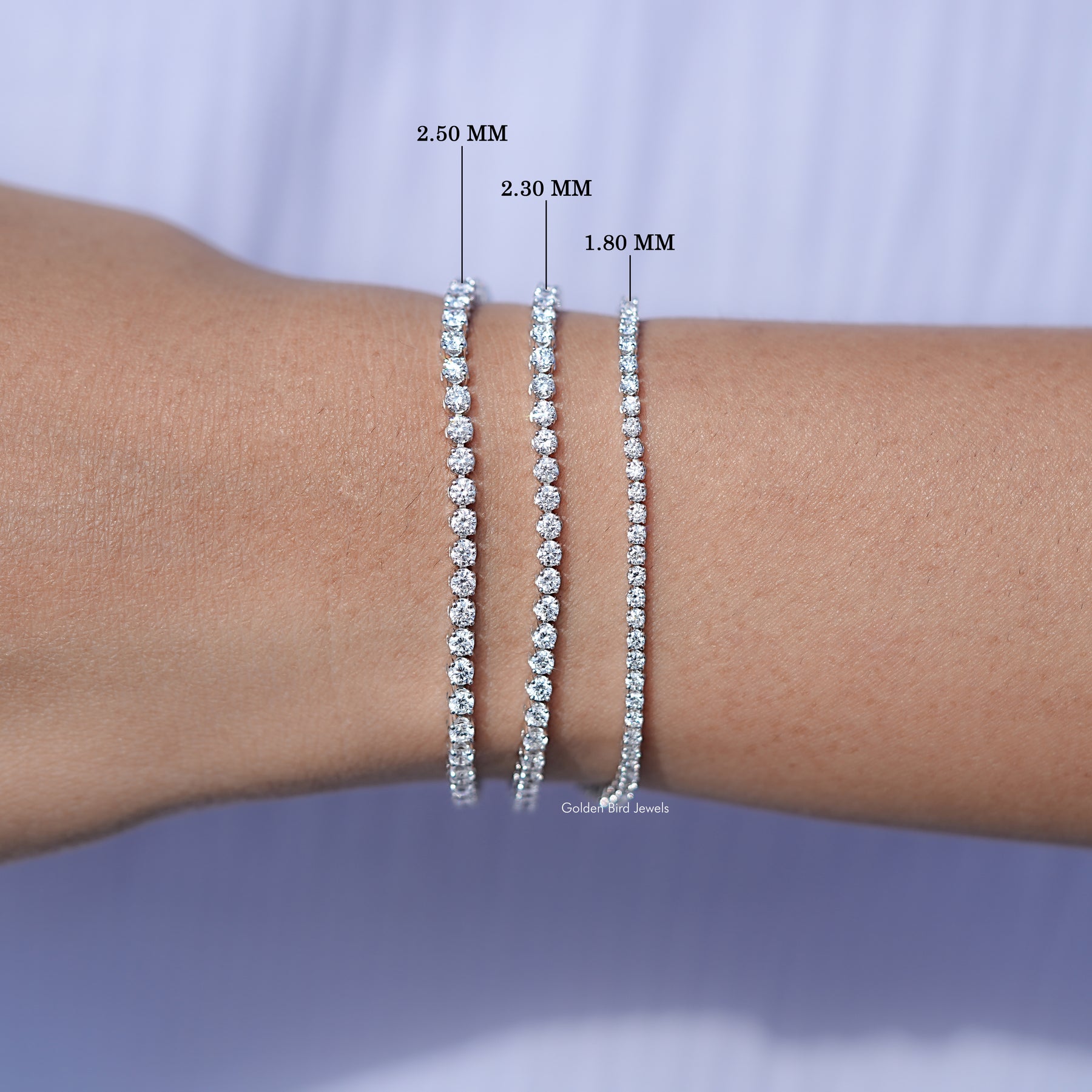 Round Cut Lab Grown Diamond Tennis Bracelet