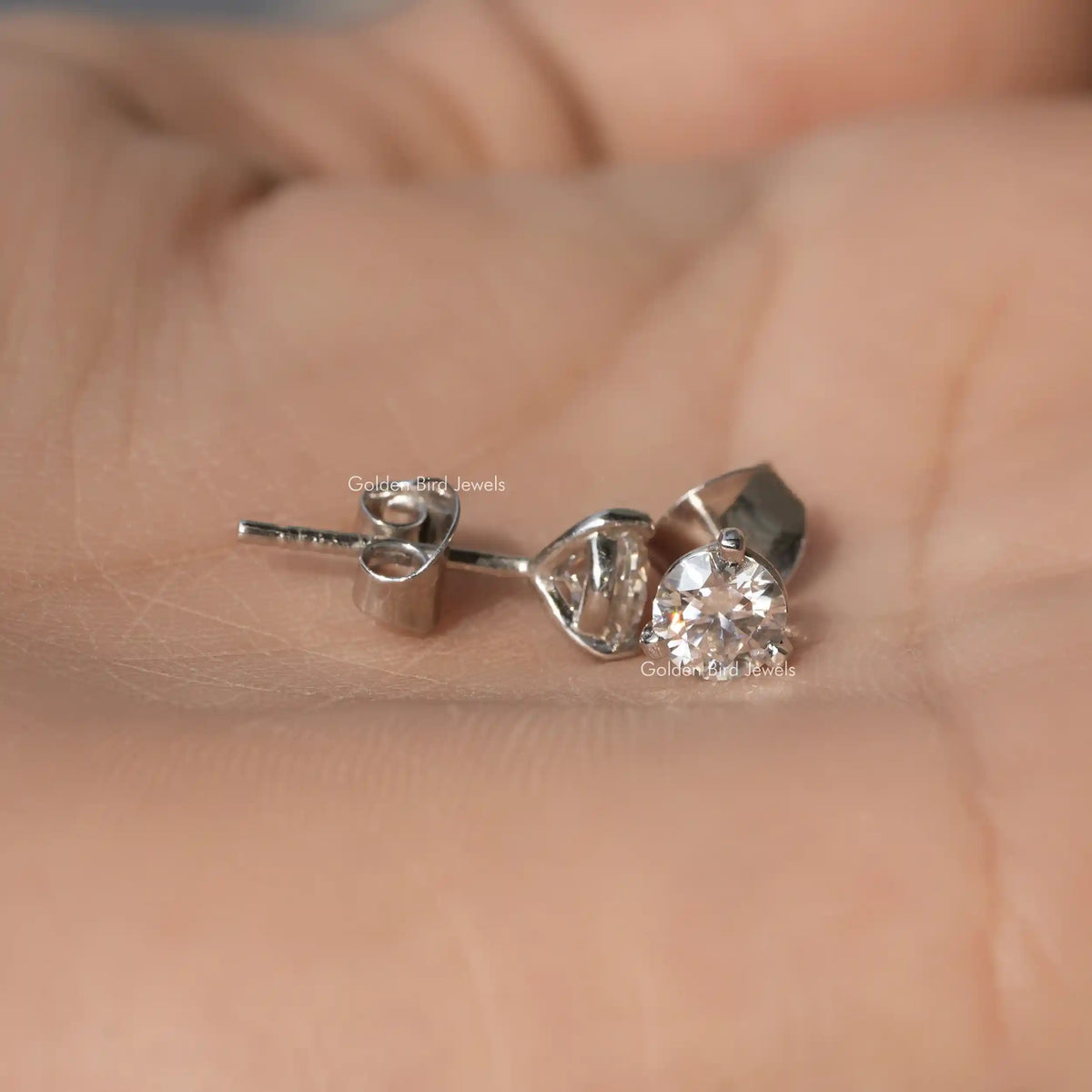 Front and back view of the martini  earrings