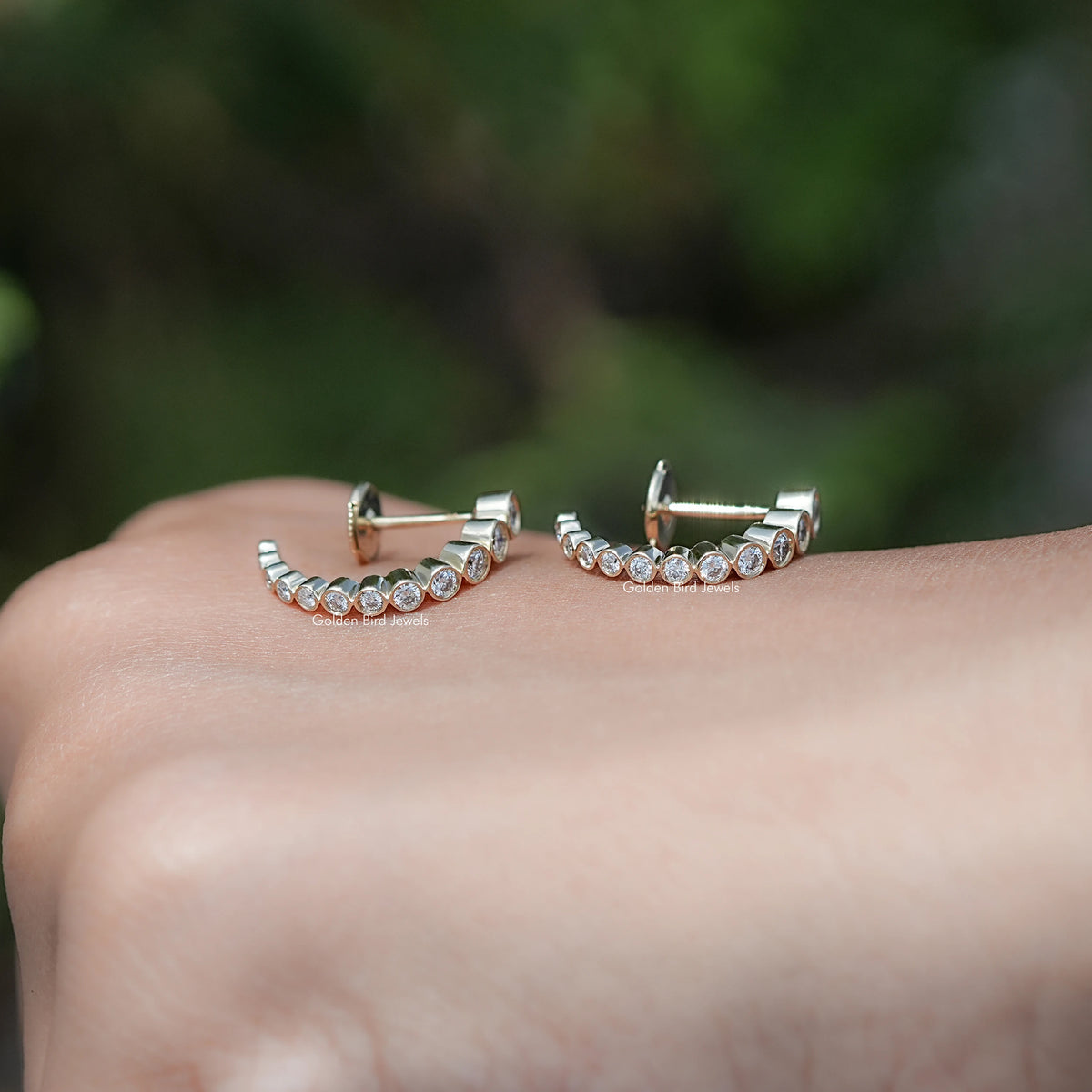 Pair Of Round Shaped C Hoop Earrings