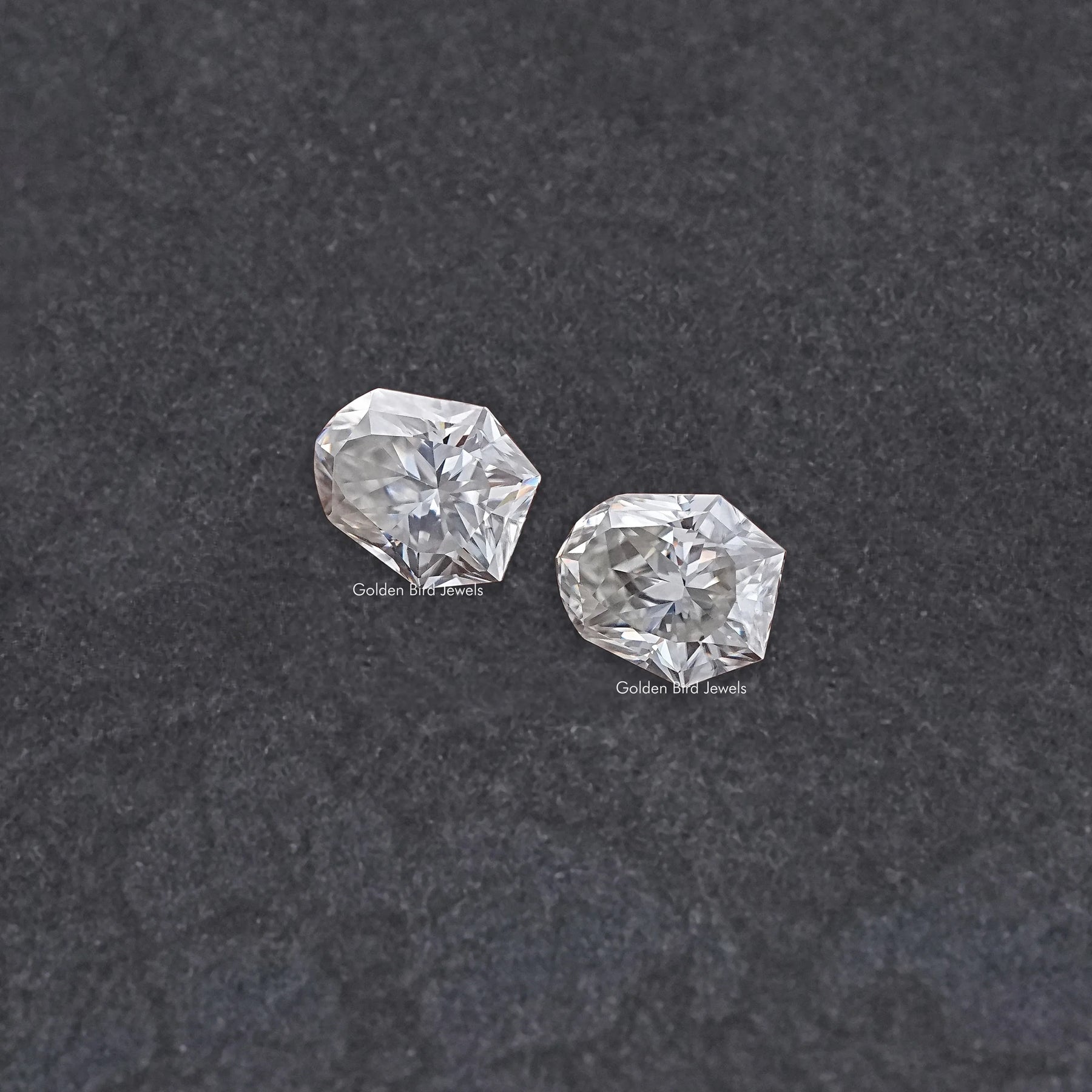 Shield Cut Moissanite Loose Matching Pair